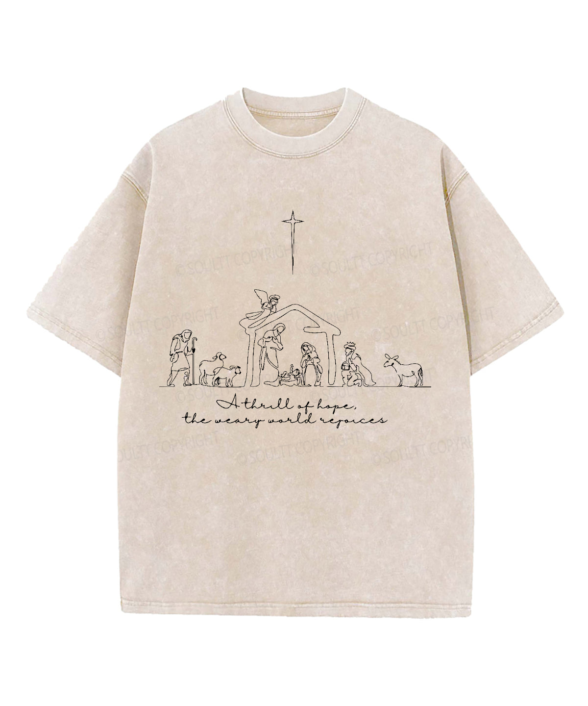 A Thrill Of Hope Washed Christian T-shirt