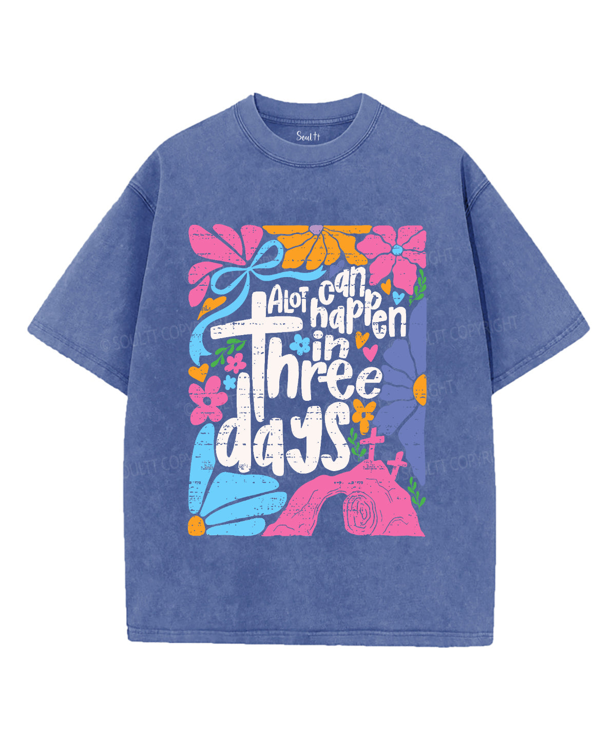 A Lot Can Happen In Three Days Unisex Washed Christian T-shirt