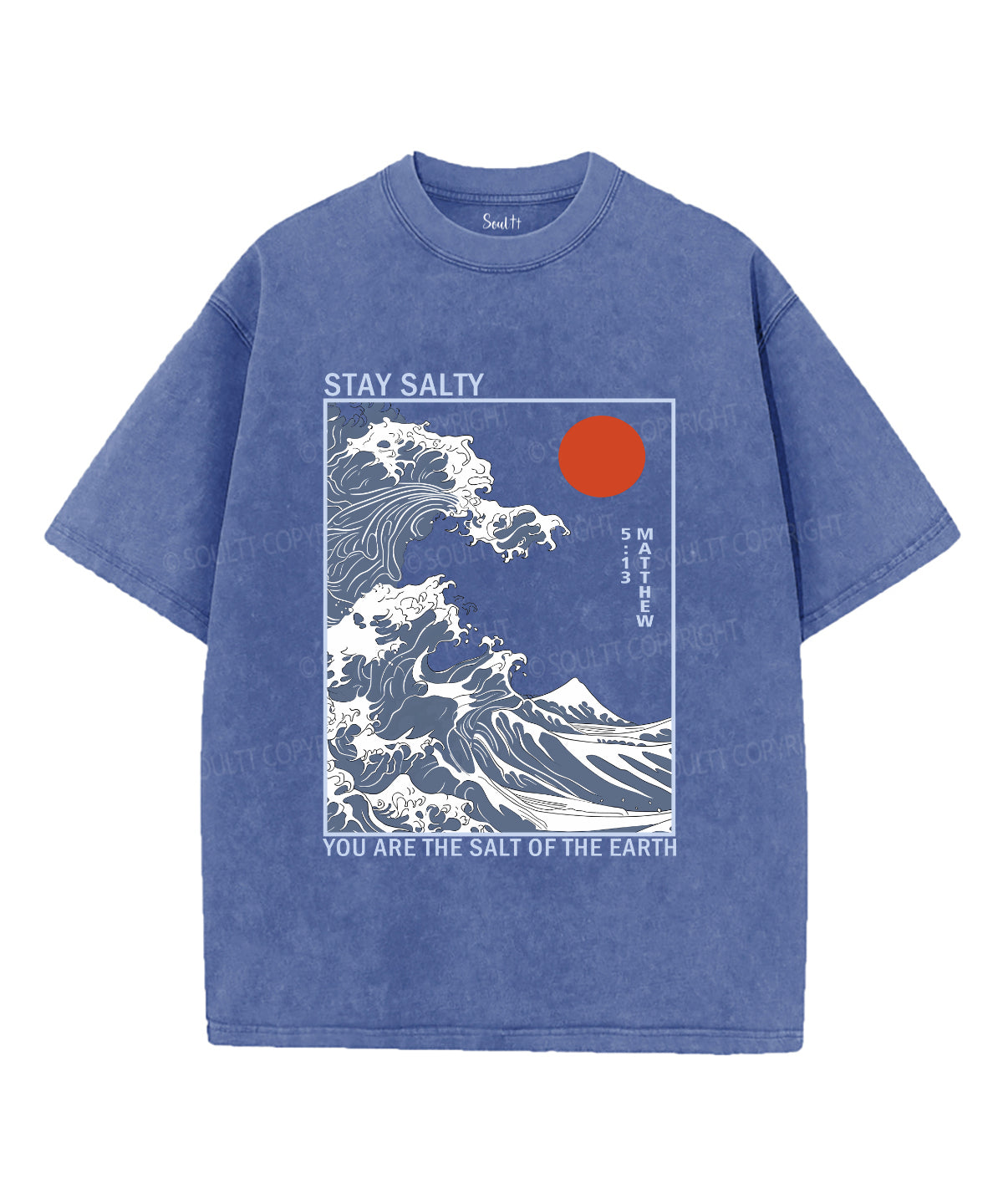 Stay Salty Unisex Washed Christian T-shirt Style015