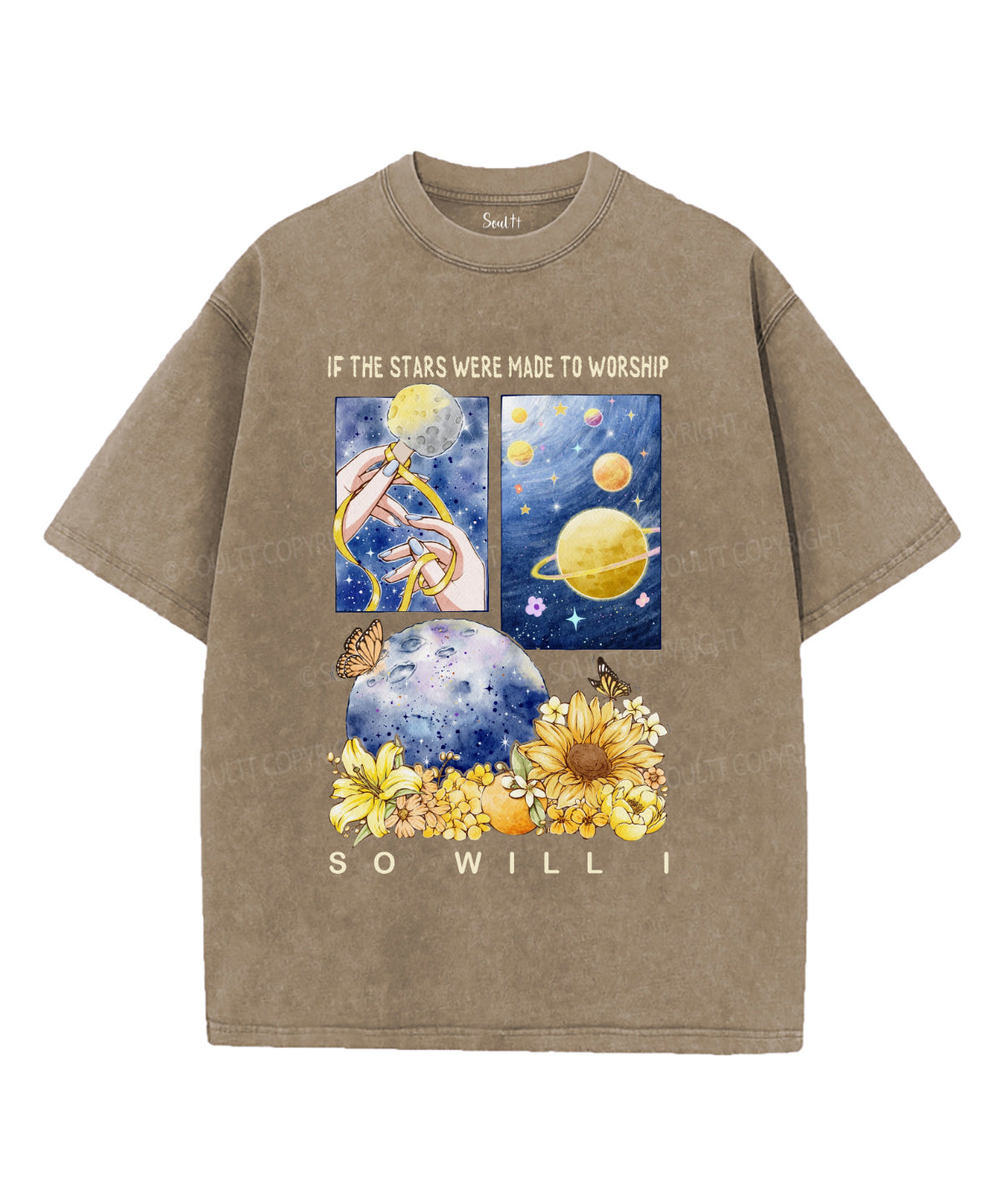 If The Stars Were Made For Worship Washed Christian T-shirt