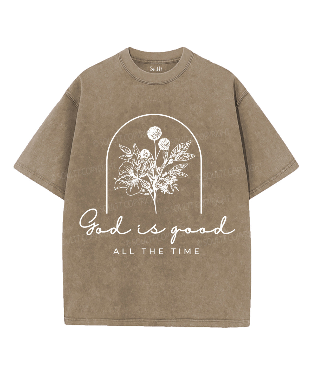 God Is Good Unisex Washed Christian T-shirt Style005