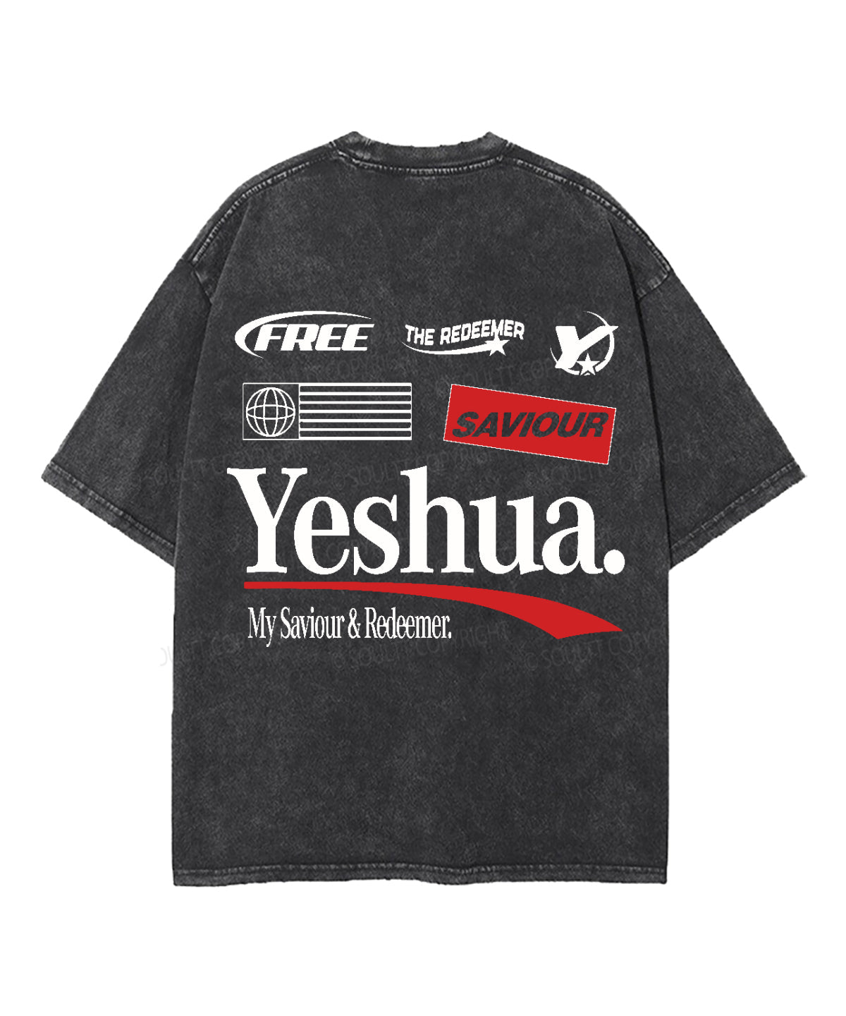 Yeshua Double Sided Unisex Washed Christian T-shirt
