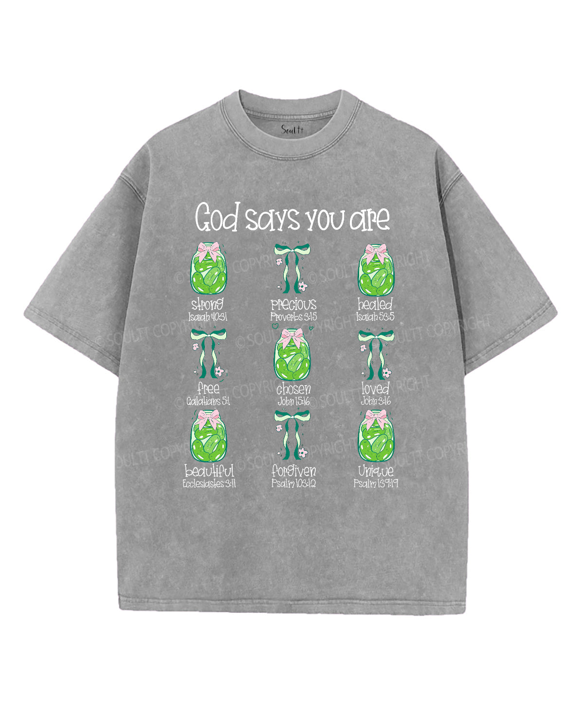 God Says You Are Unisex Washed Christian T-shirt Style001