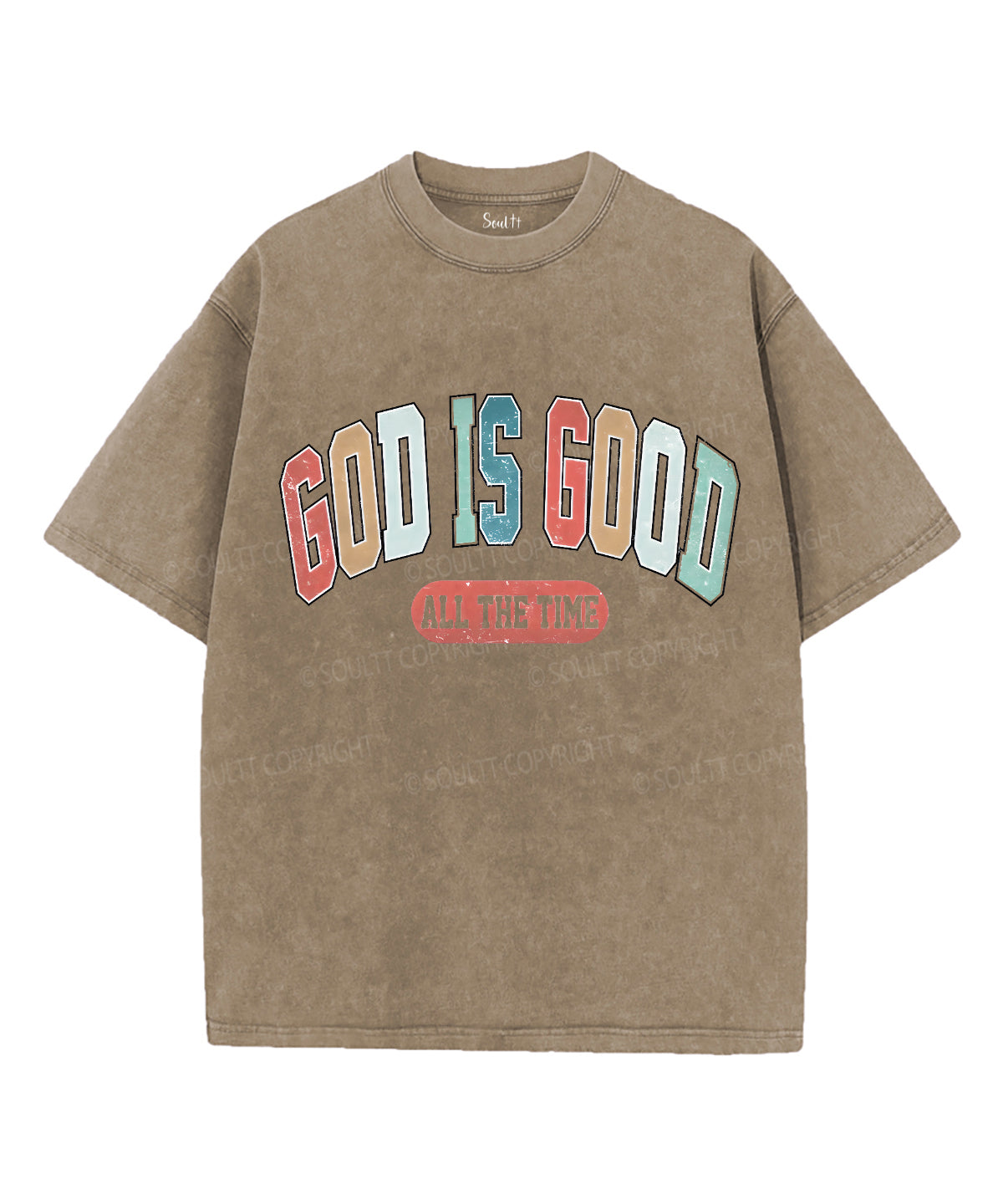 God Is Good Unisex Washed Christian T-shirt Style002