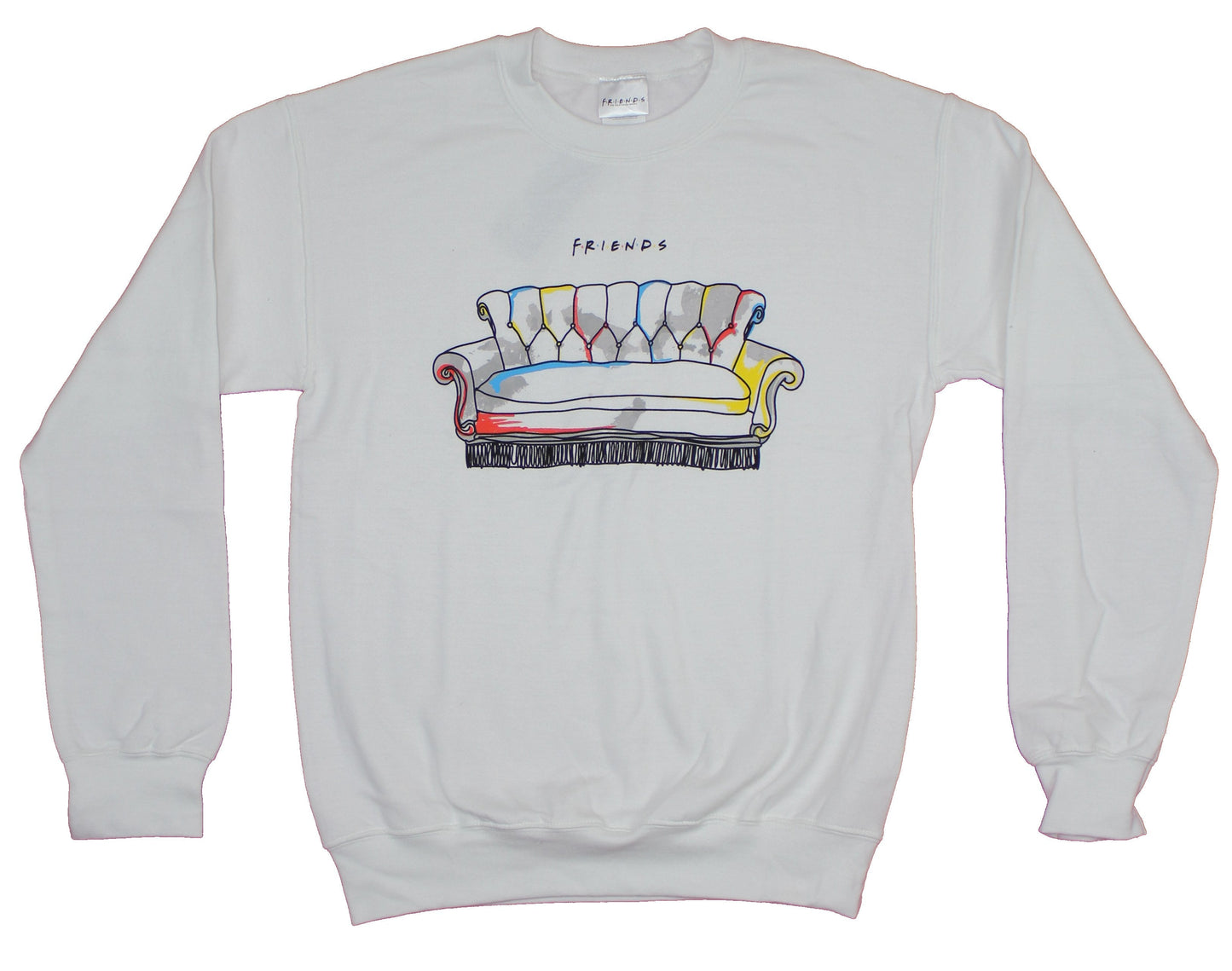 Friends Mens Crewneck Sweatshirt - Classic Couch Drawing Image