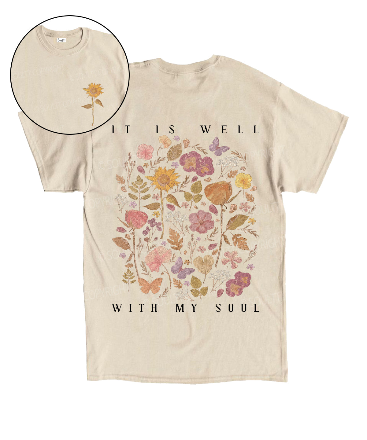 It Is Well With My Soul Double Sided Unisex Cotton Christian T-Shirt Style002