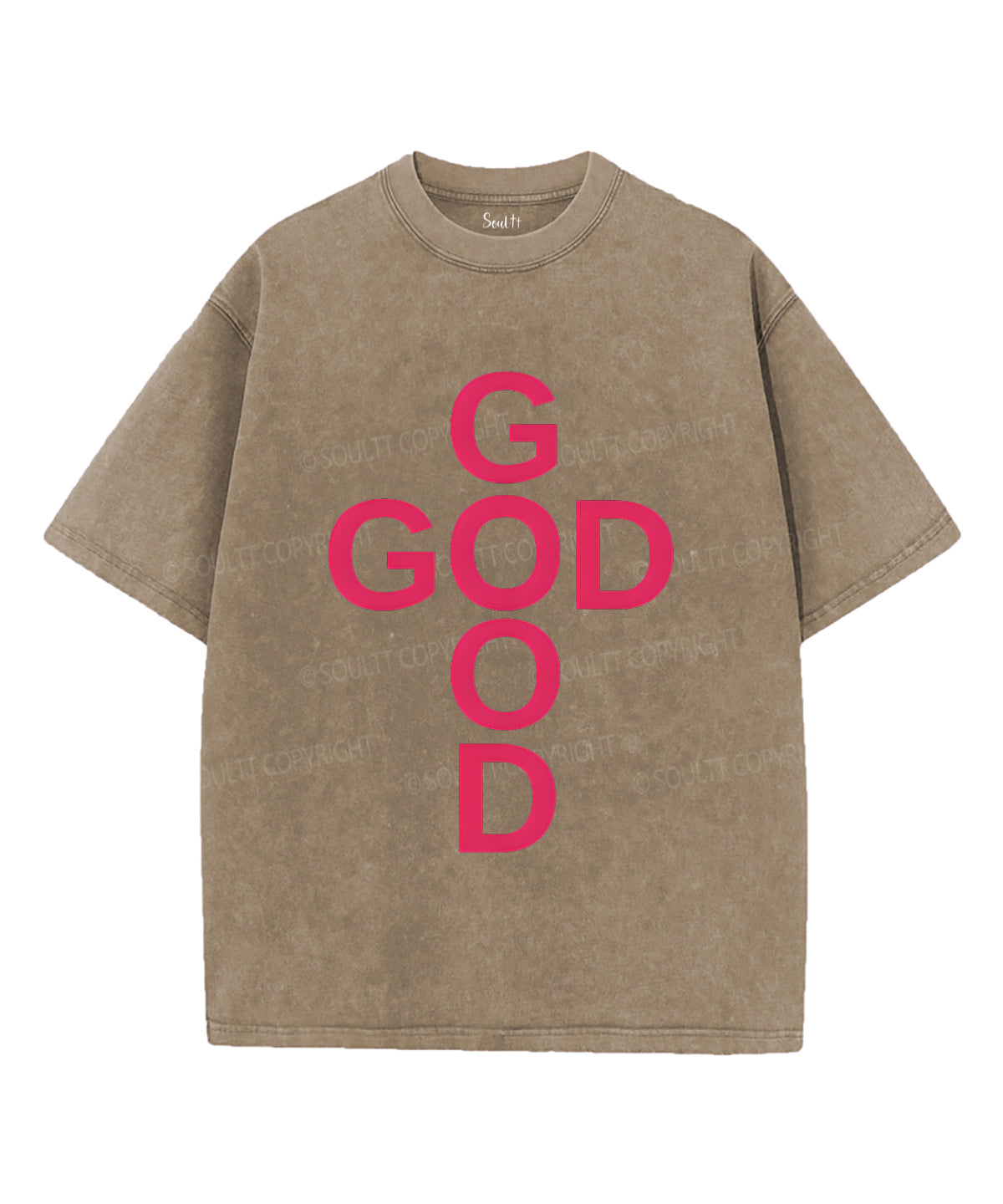 God Is Good Unisex Washed Christian T-shirt Style004