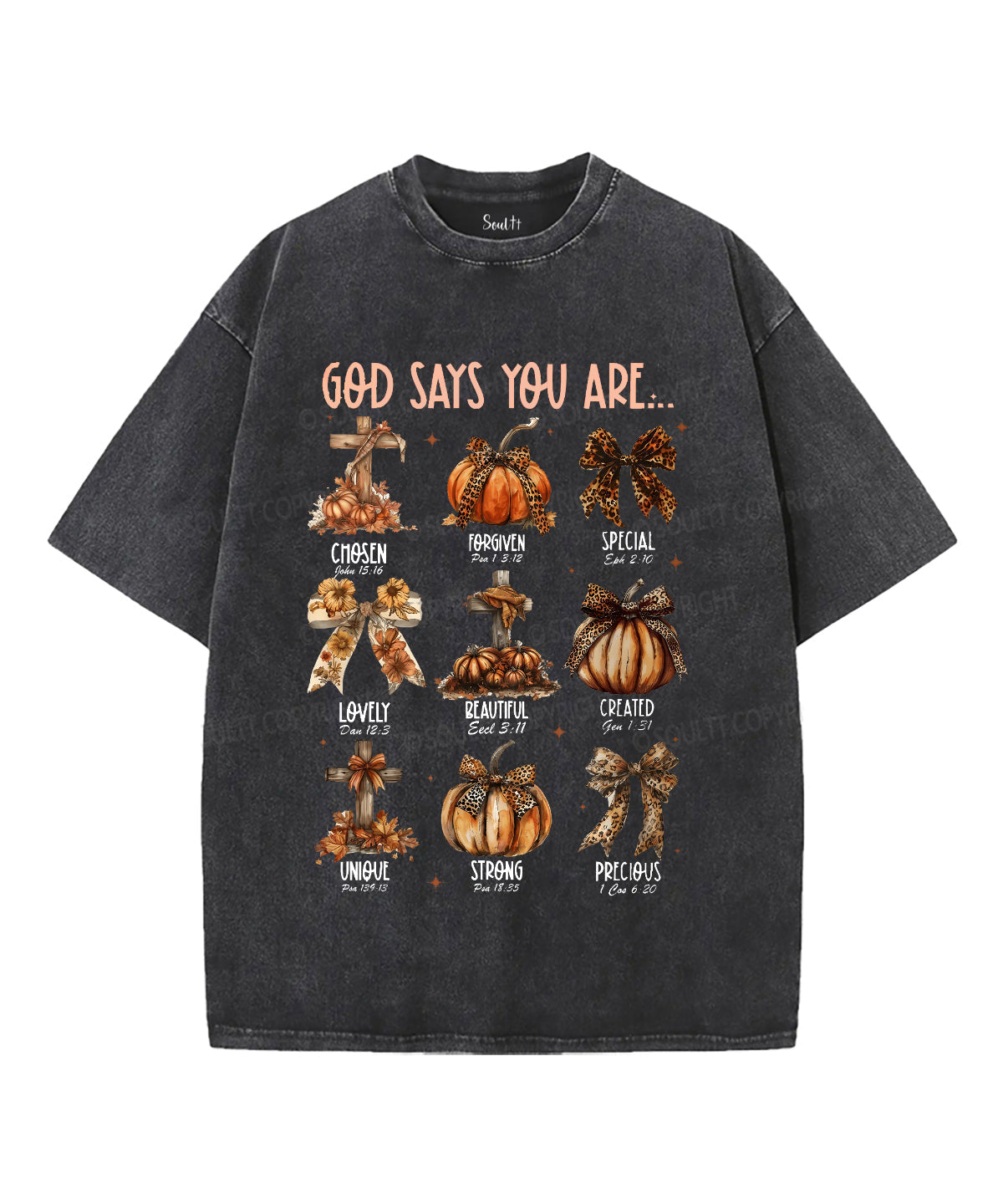God Says You Are Unisex Washed Christian T-shirt Style002