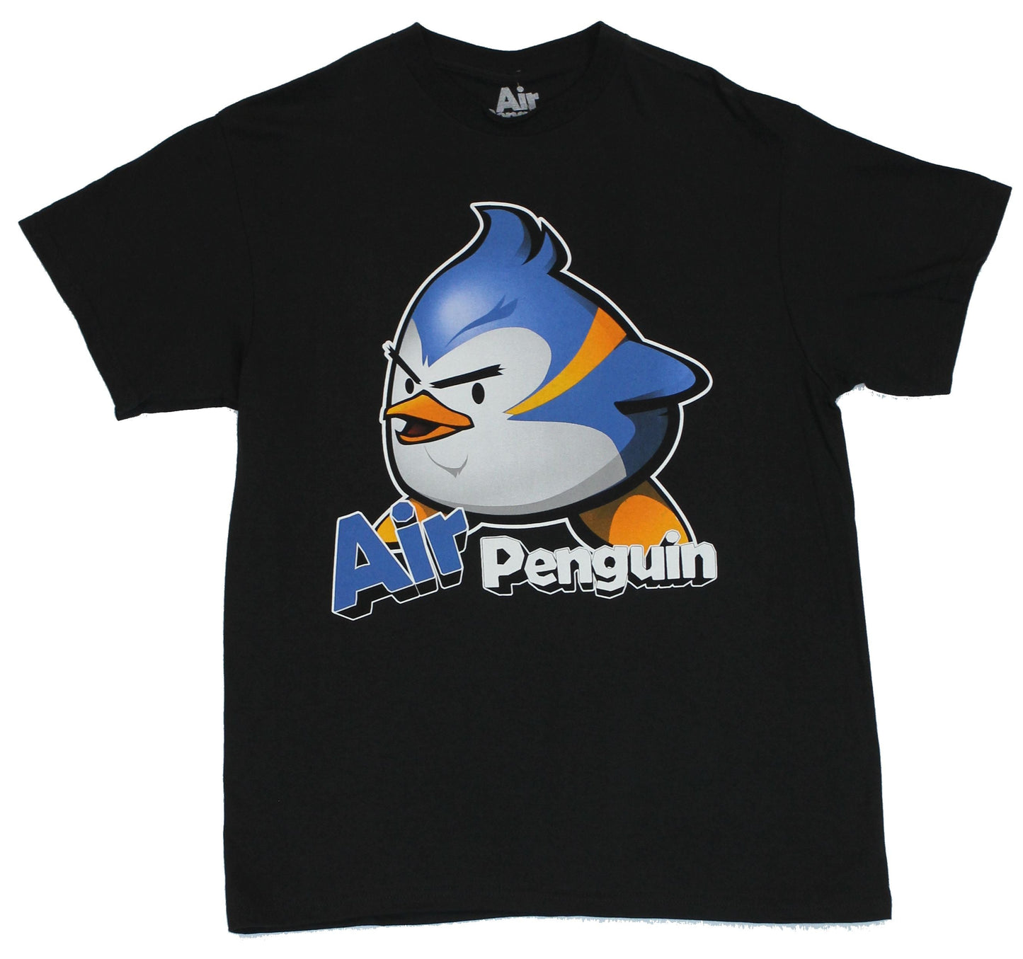 Air Penguin Mens T-Shirt - Classic Logo on Black