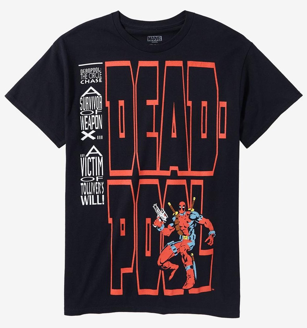 Deadpool Mens T-Shirt - Classic Circle Chase Cover Image