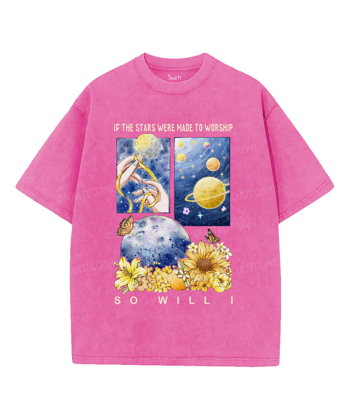 If The Stars Were Made For Worship Washed Christian T-shirt