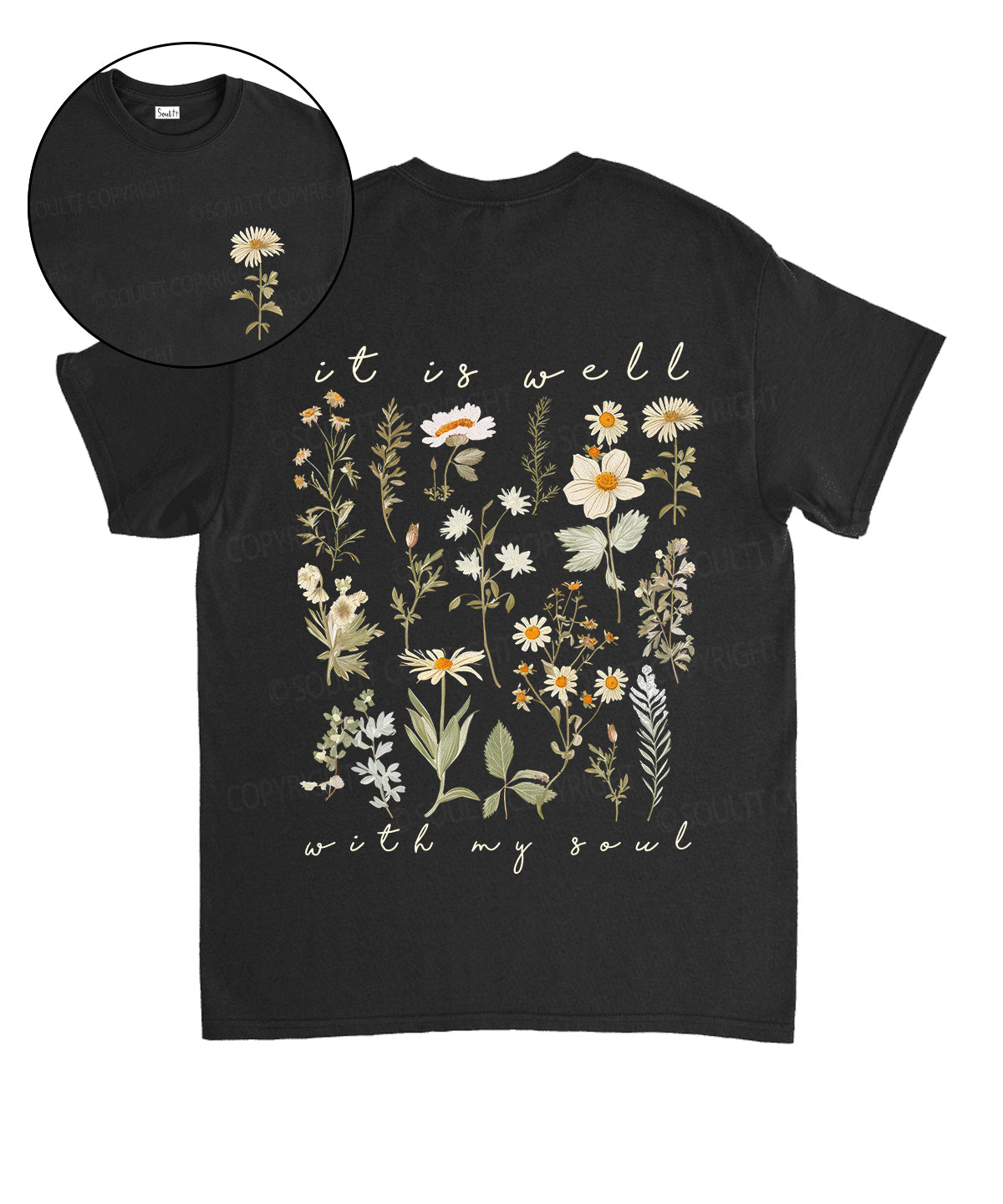 It Is Well With My Soul Double Sided Unisex Cotton Christian T-Shirt Style001