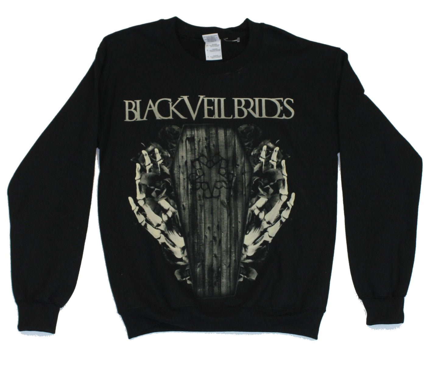 Black Veil Brides Crewneck Sweatshirt - Coffin & Grasping Skeleton Hands Image