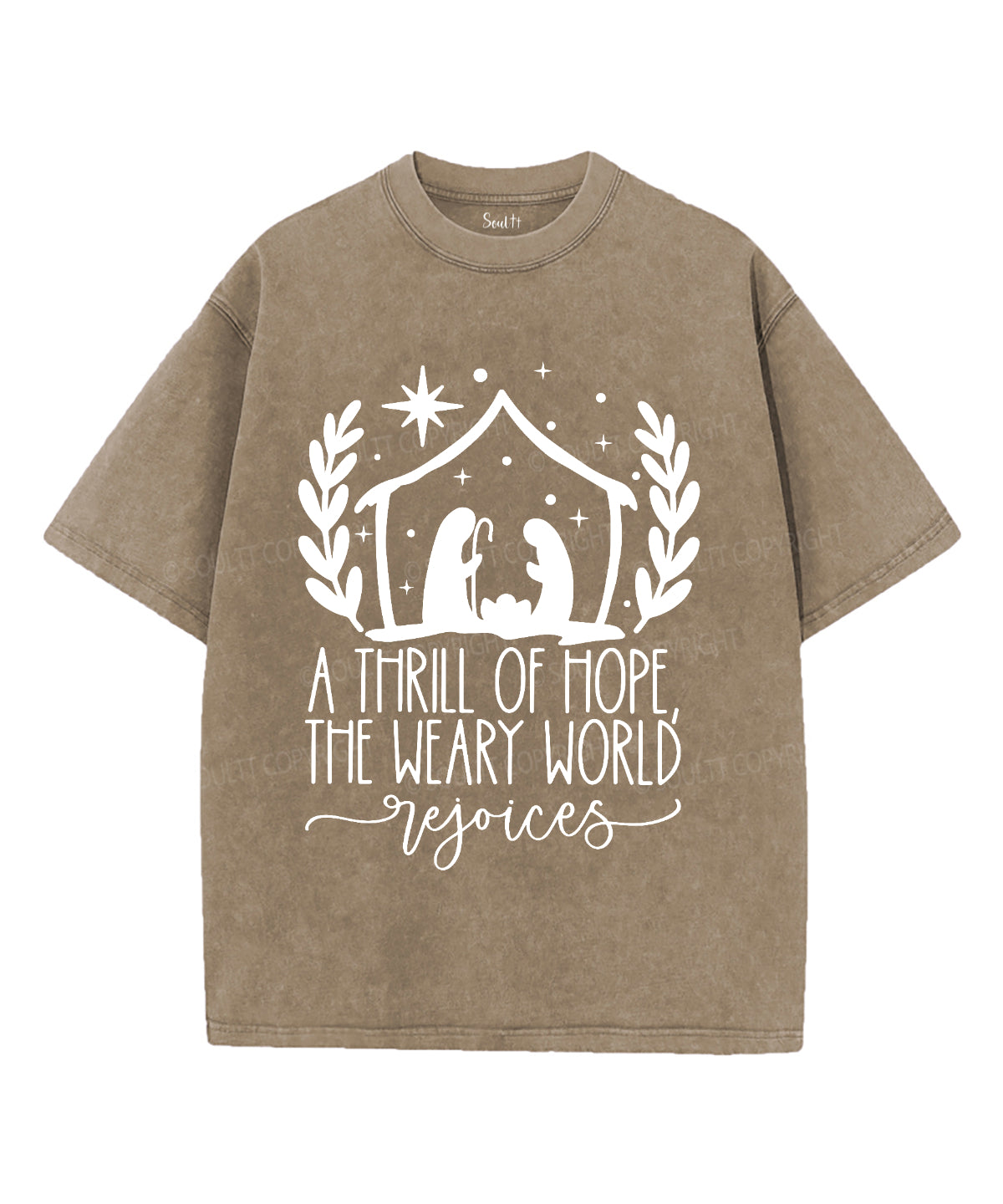 A Thrill Of Hope Washed Christian T-shirt Style001