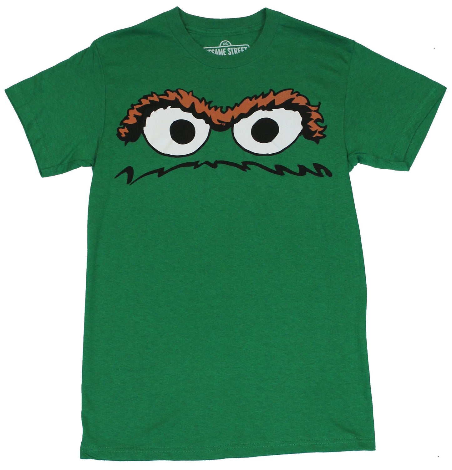 Sesame Street Mens T-Shirt - Giant Oscar Eyes Face Image