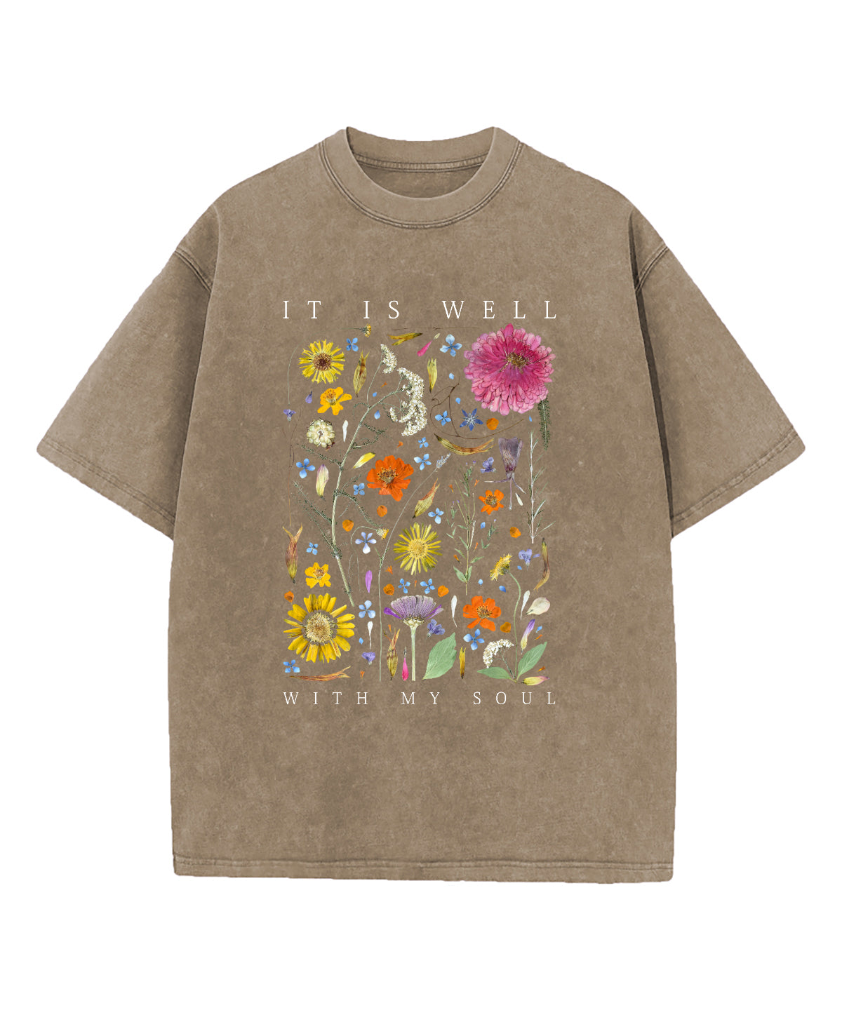It Is Well With My Soul Washed Christian T-shirt Style014