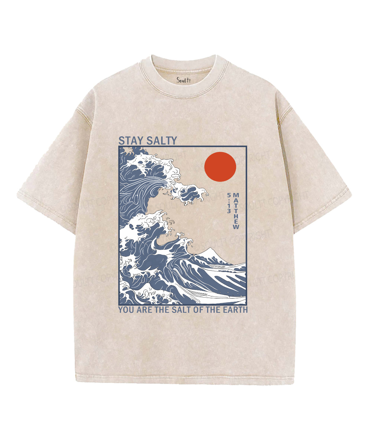 Stay Salty Unisex Washed Christian T-shirt Style015