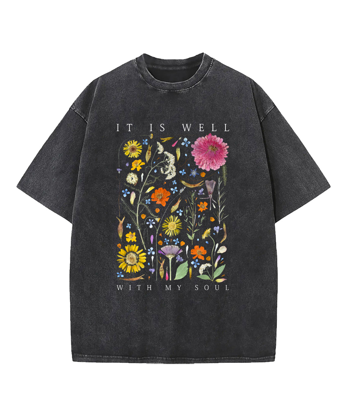 It Is Well With My Soul Washed Christian T-shirt Style014