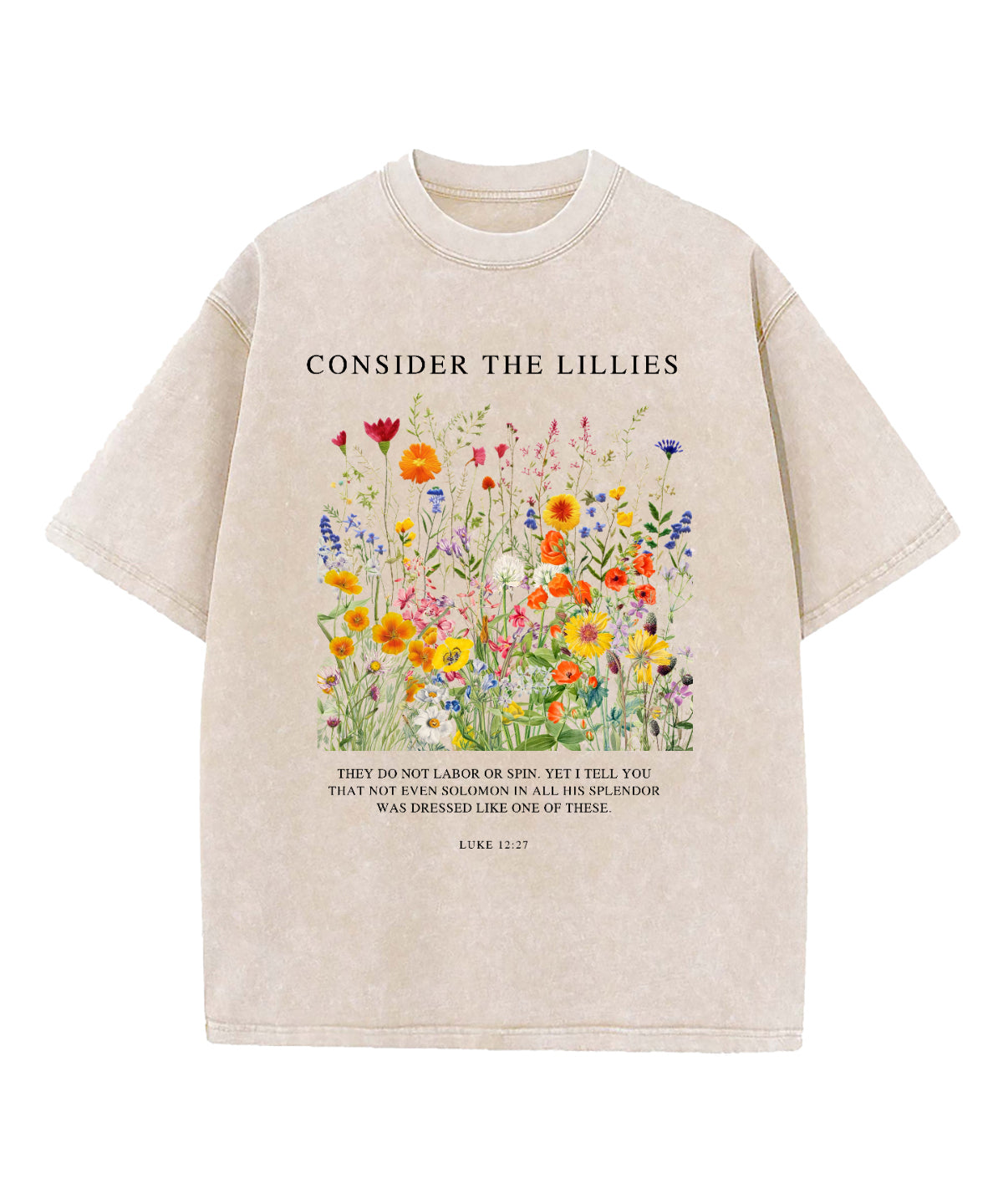 Consider The Lilies Washed Christian T-shirt