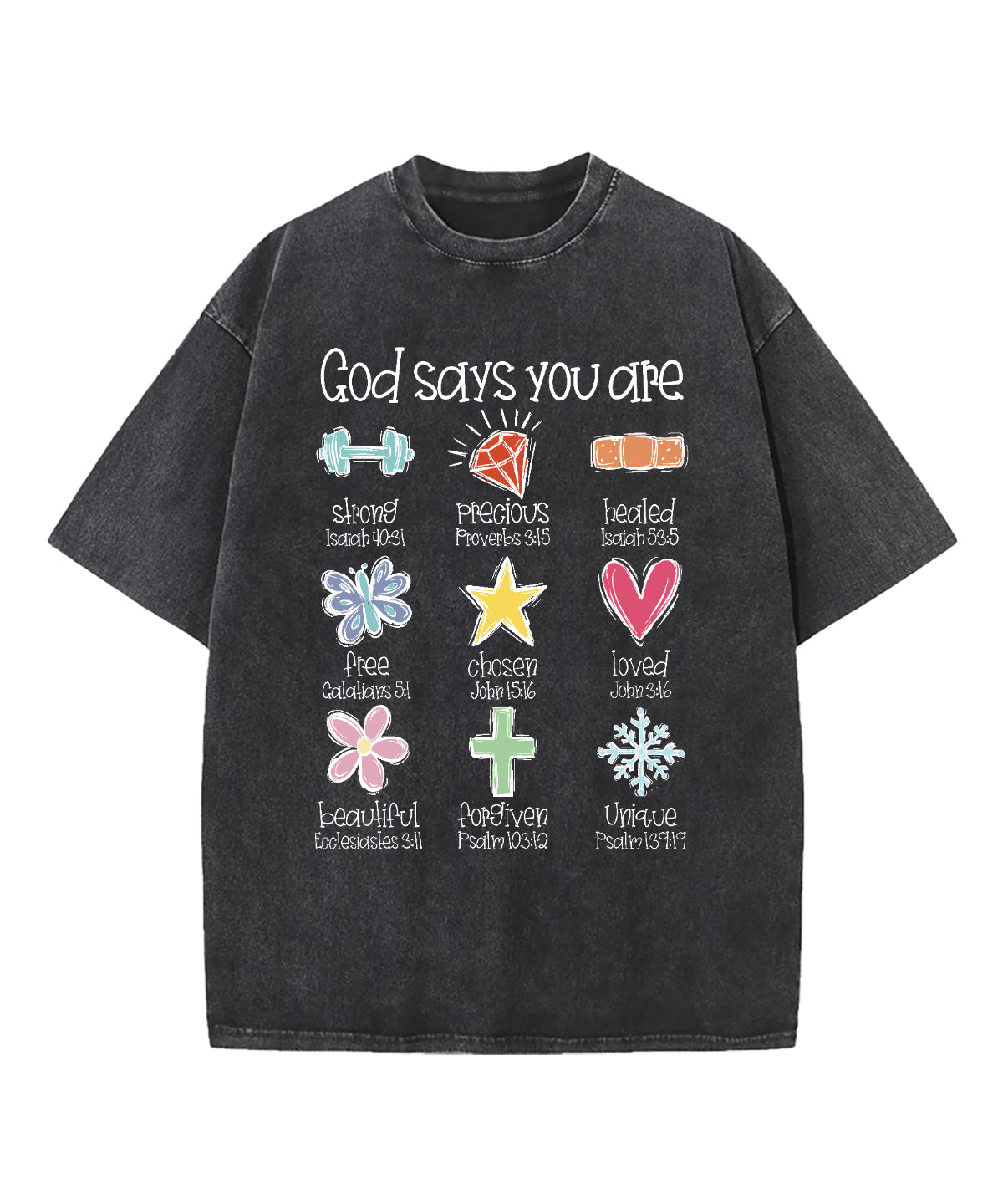 God Says You Are Washed Christian T-shirt Style001
