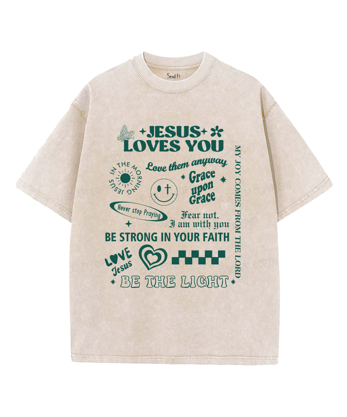 Jesus Love You Washed Christian T-shirt Style001