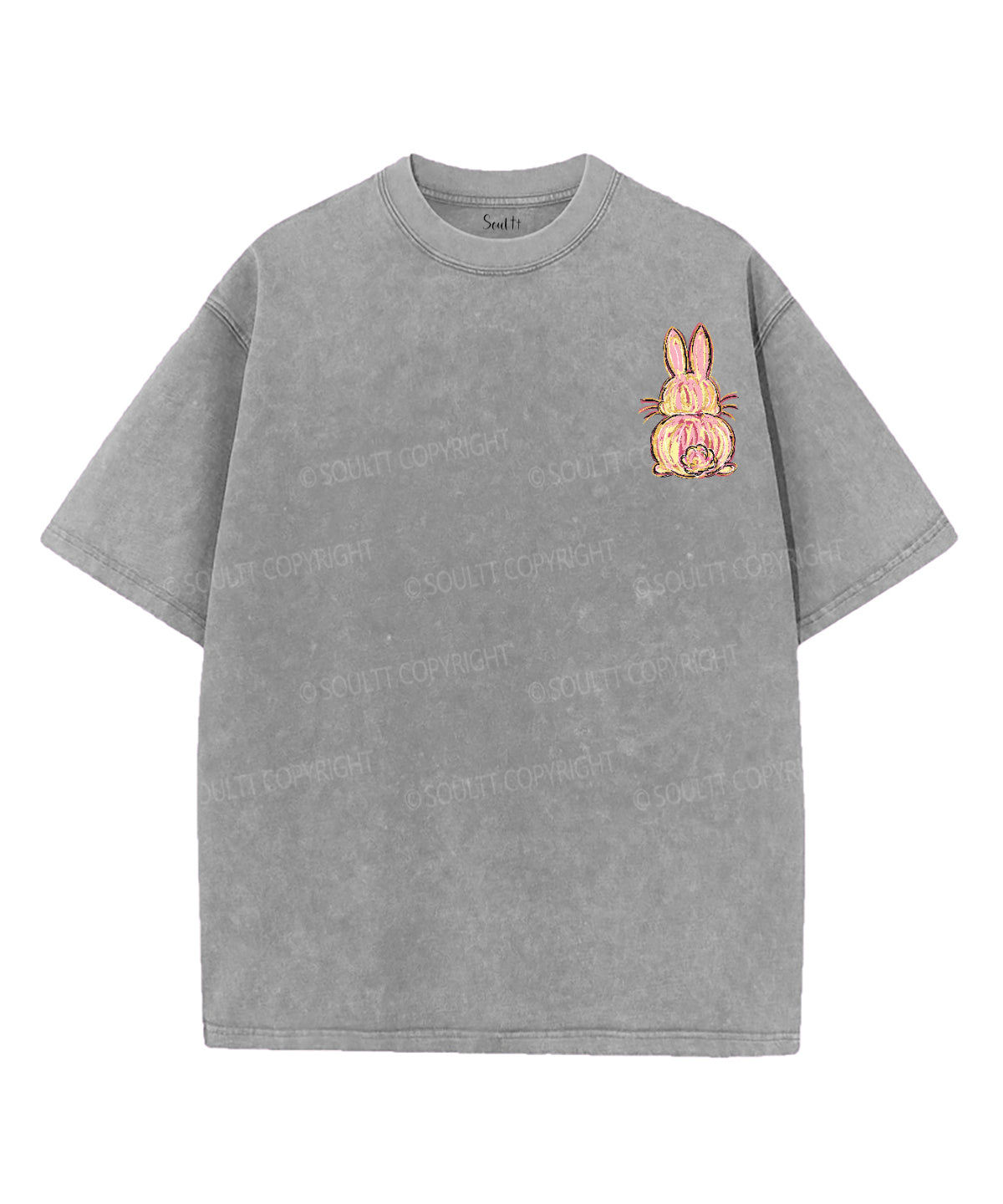 Happy Easter Double Sided Unisex Washed Christian T-shirt