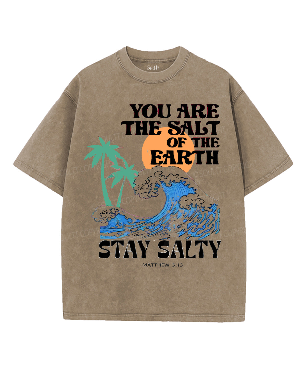 Stay Salty Unisex Washed Christian T-shirt Style012