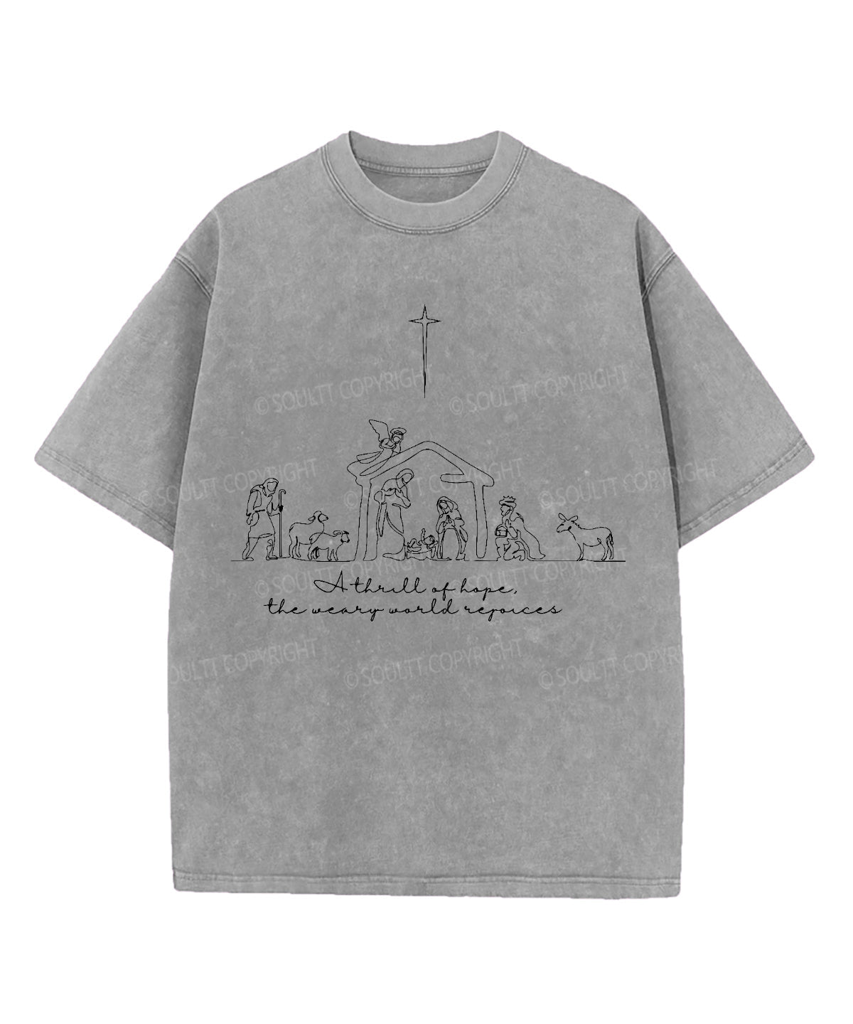 A Thrill Of Hope Washed Christian T-shirt