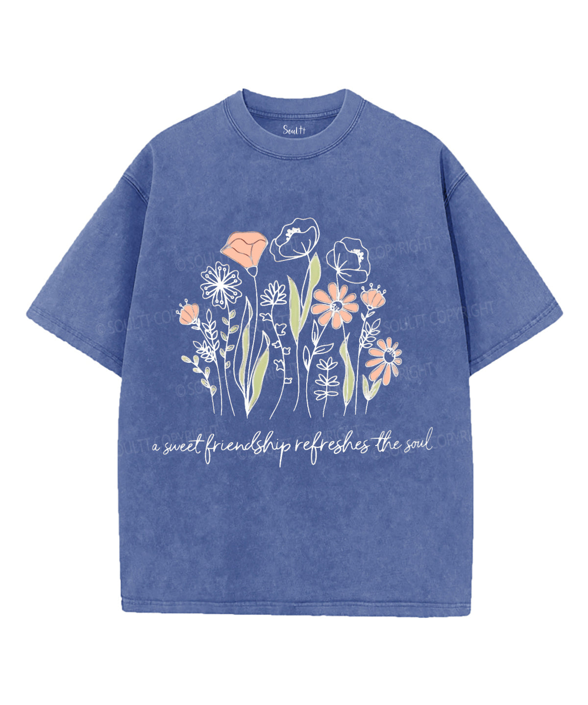 A Sweet Friendship Refreshes The Soul Unisex Washed Christian T-shirt