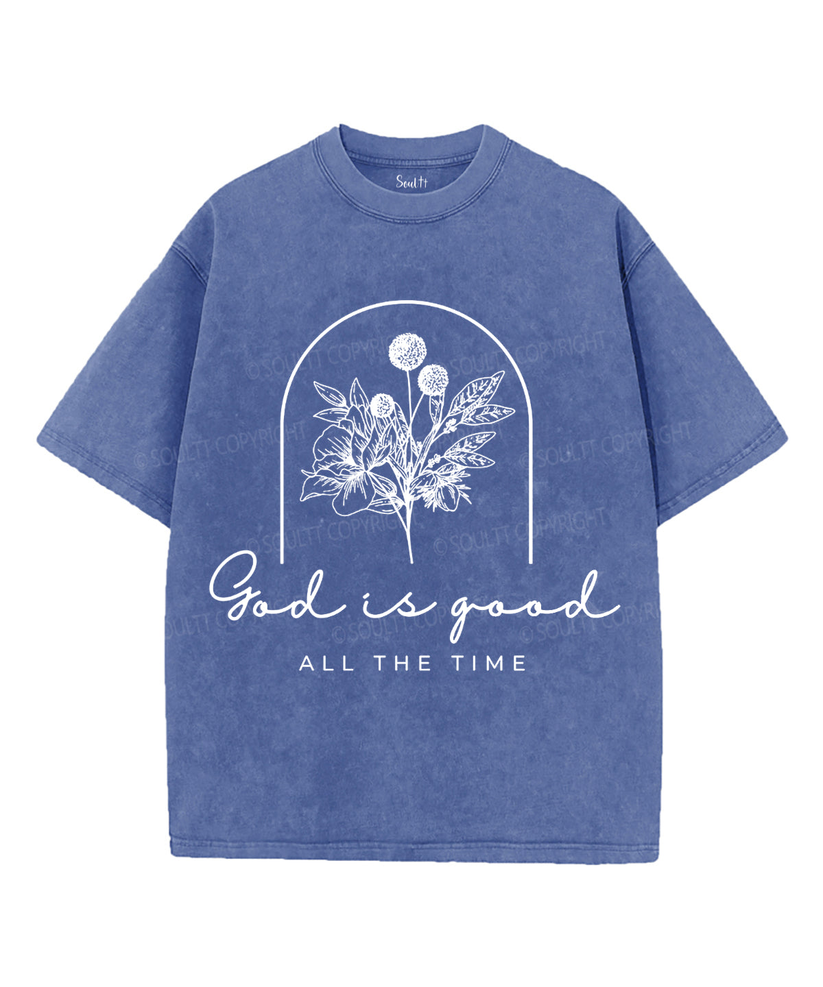 God Is Good Unisex Washed Christian T-shirt Style005
