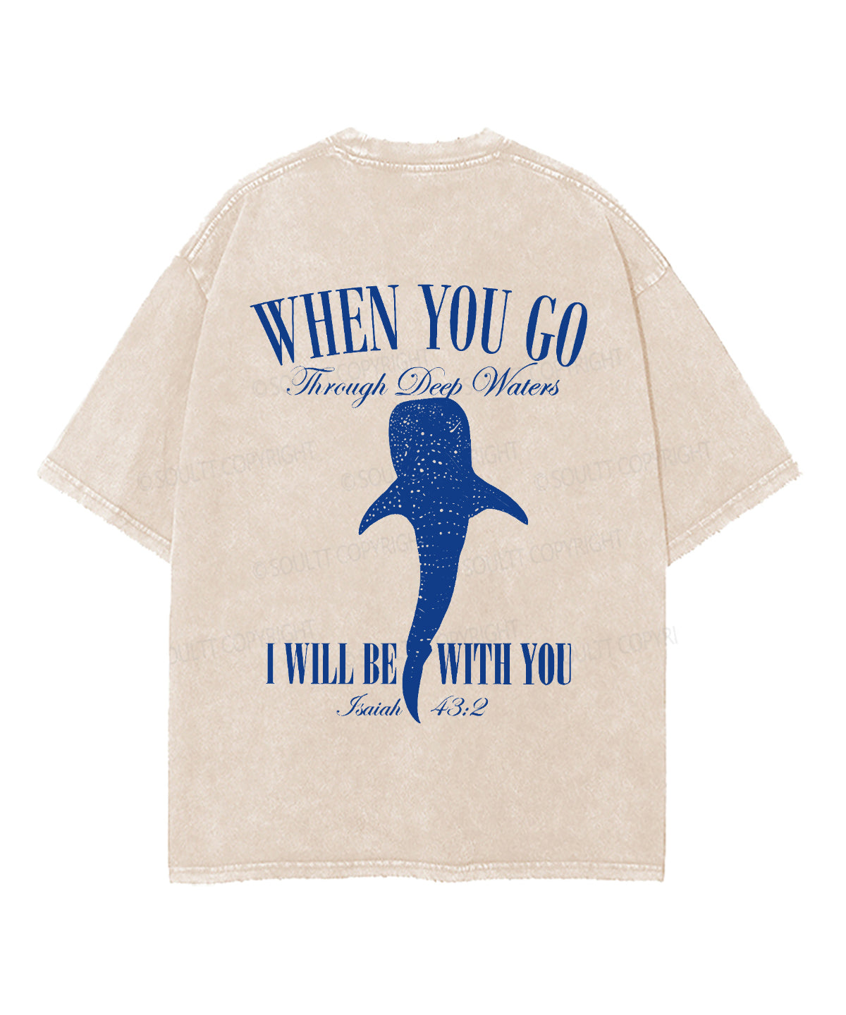 I Will Be With You Double Sided Unisex Washed Christian T-shirt Style034