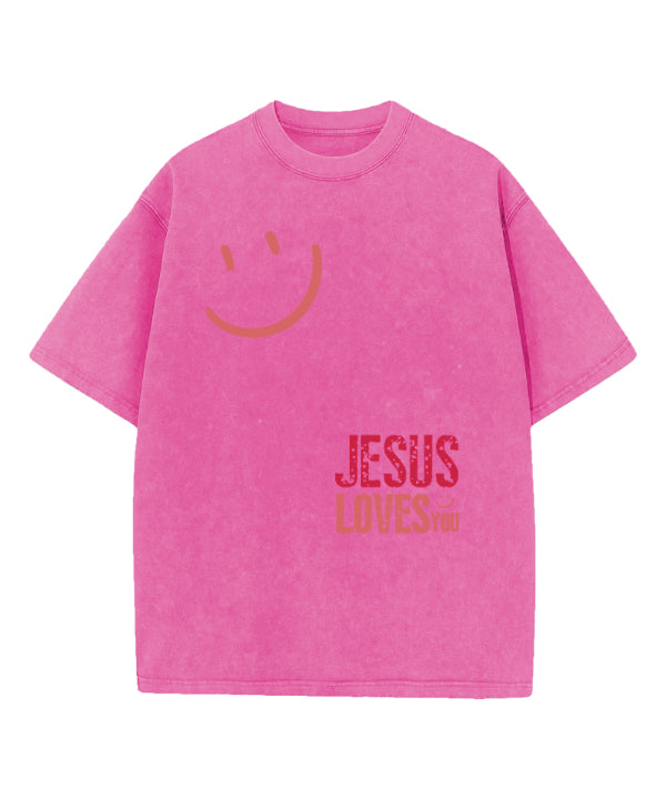 Jesus Love You Washed Christian T-shirt