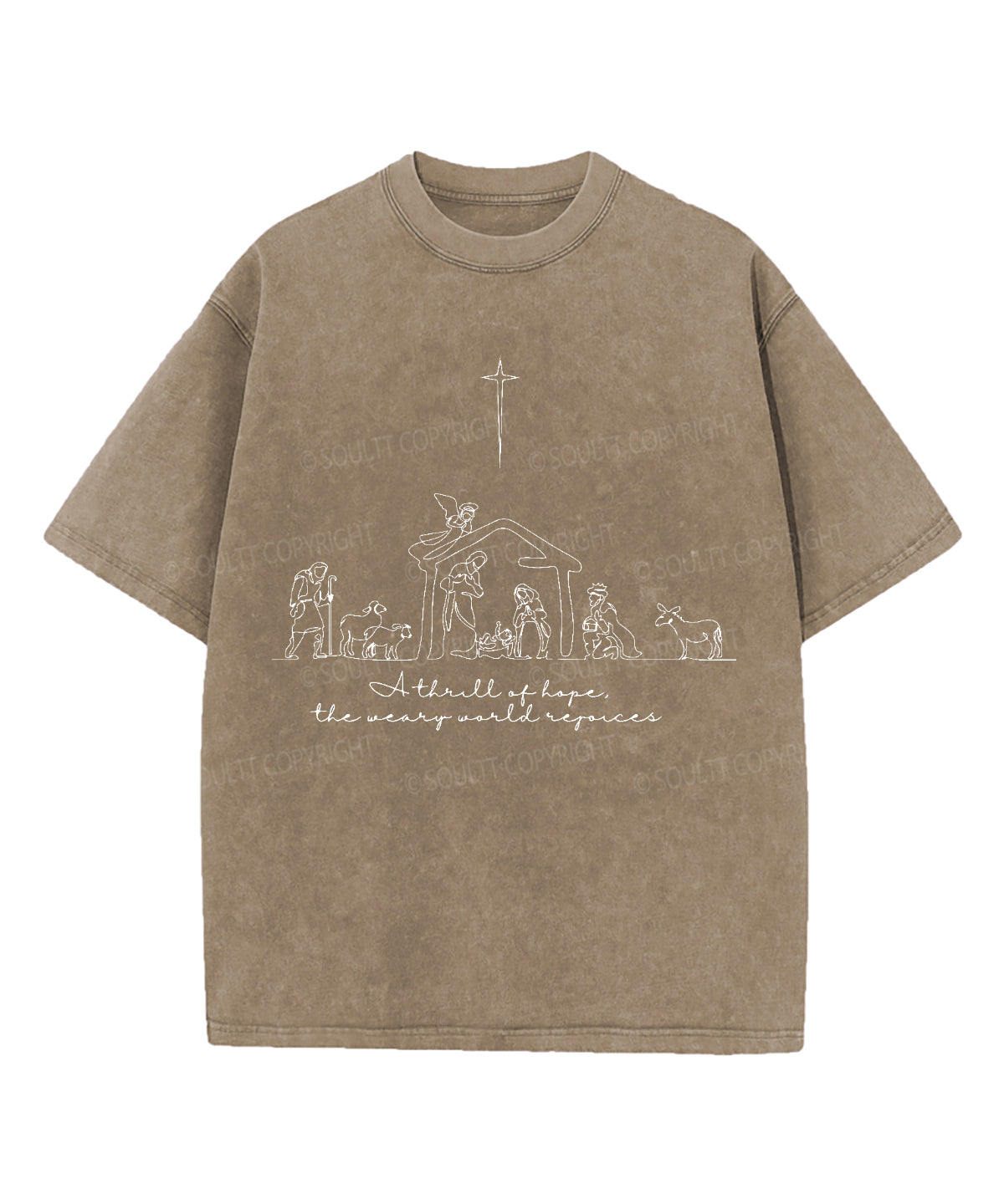 A Thrill Of Hope Washed Christian T-shirt
