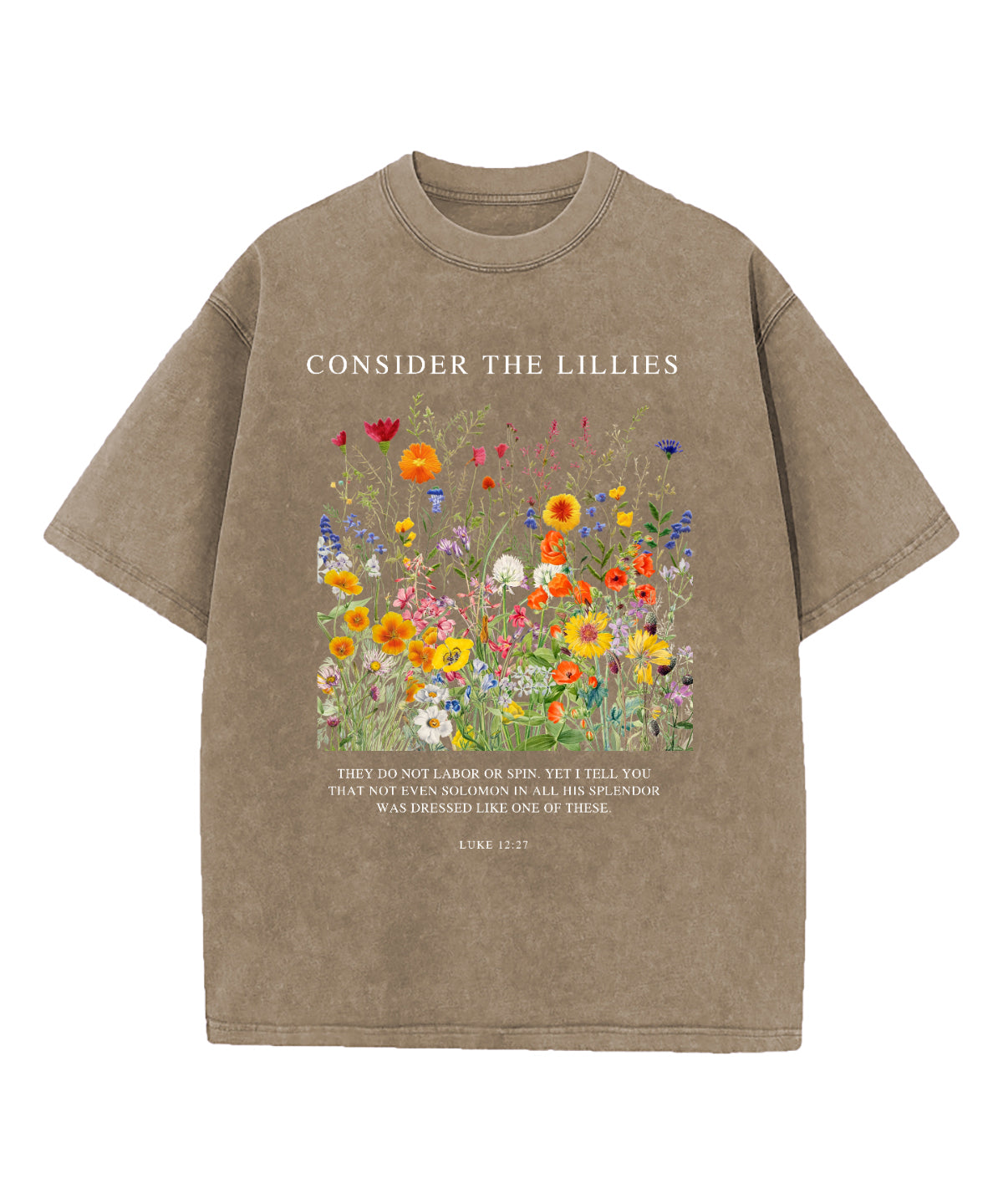 Consider The Lilies Washed Christian T-shirt