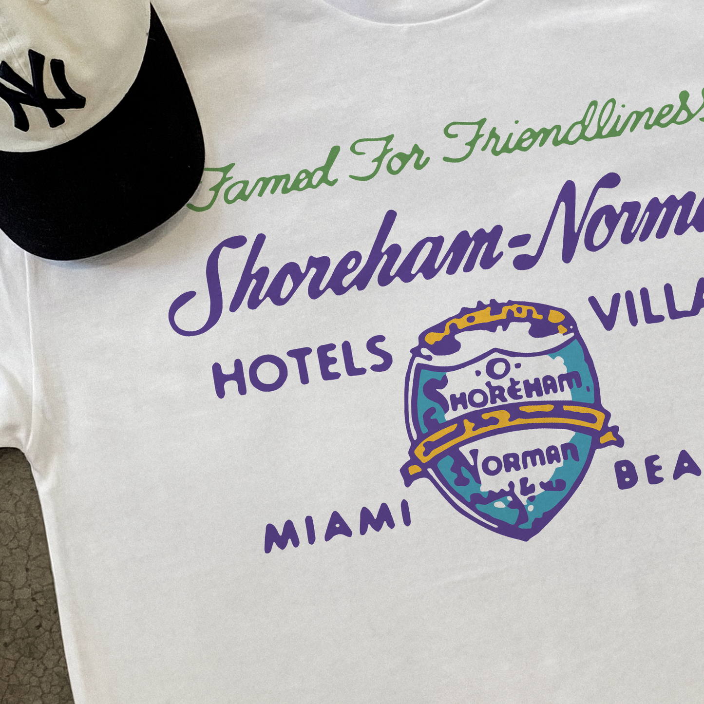 'SHONREHAM NORMAN HOTELS' HEAVYWEIGHT WHITE T-SHIRT