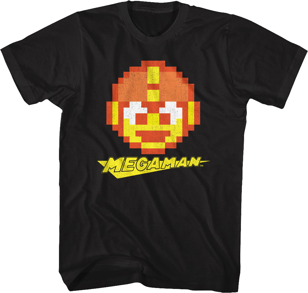 8-Bit Head Shot Mega Man T-Shirt