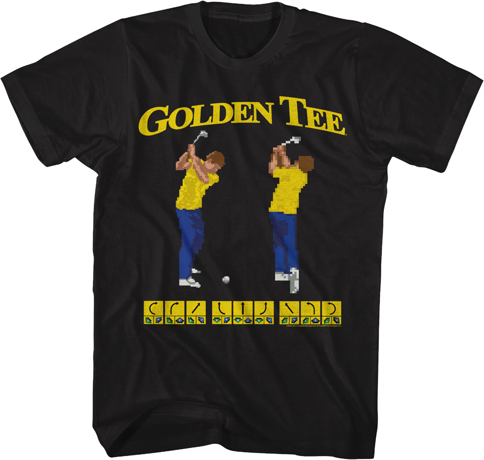 8-Bit Swings Golden Tee Golf T-Shirt