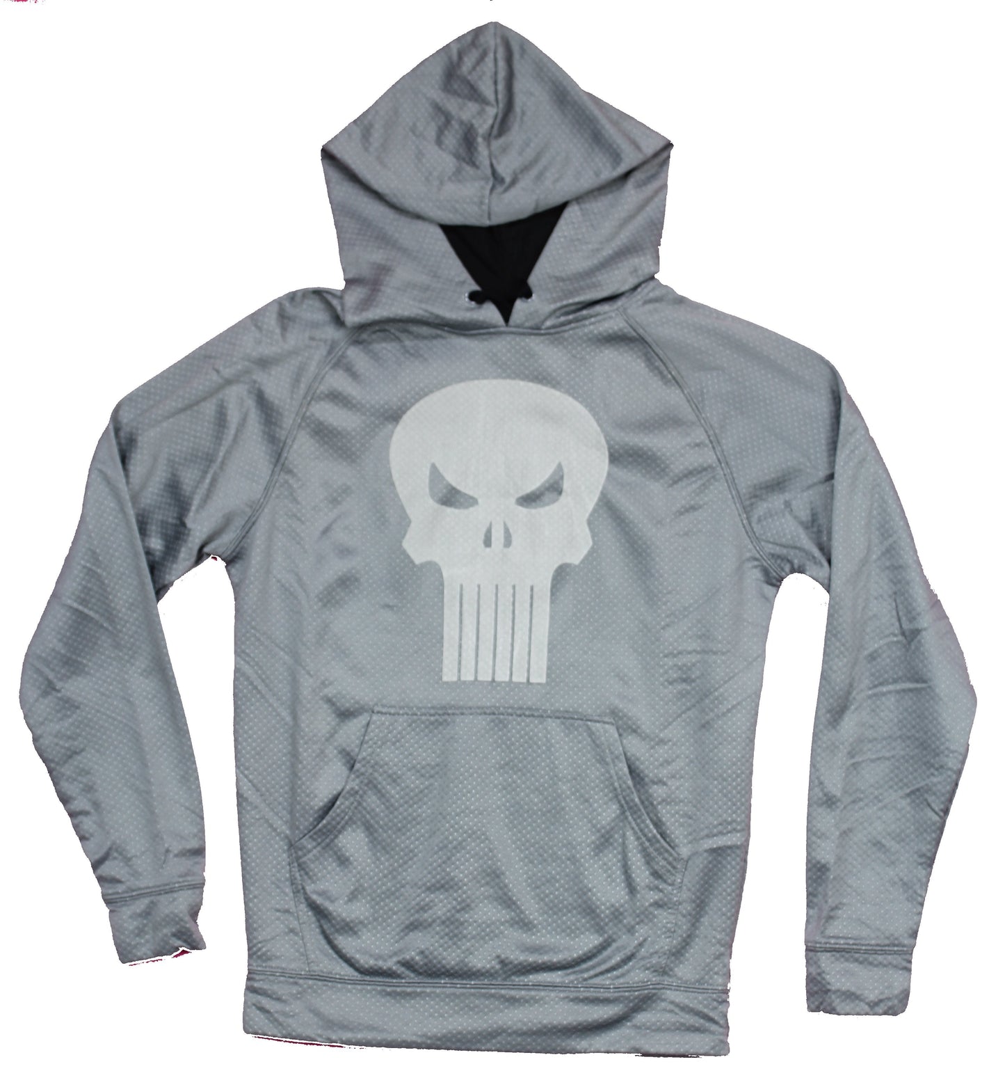 The Punisher Mens Pullover Hoodie - Mesh Style Classic Skull Logo Image