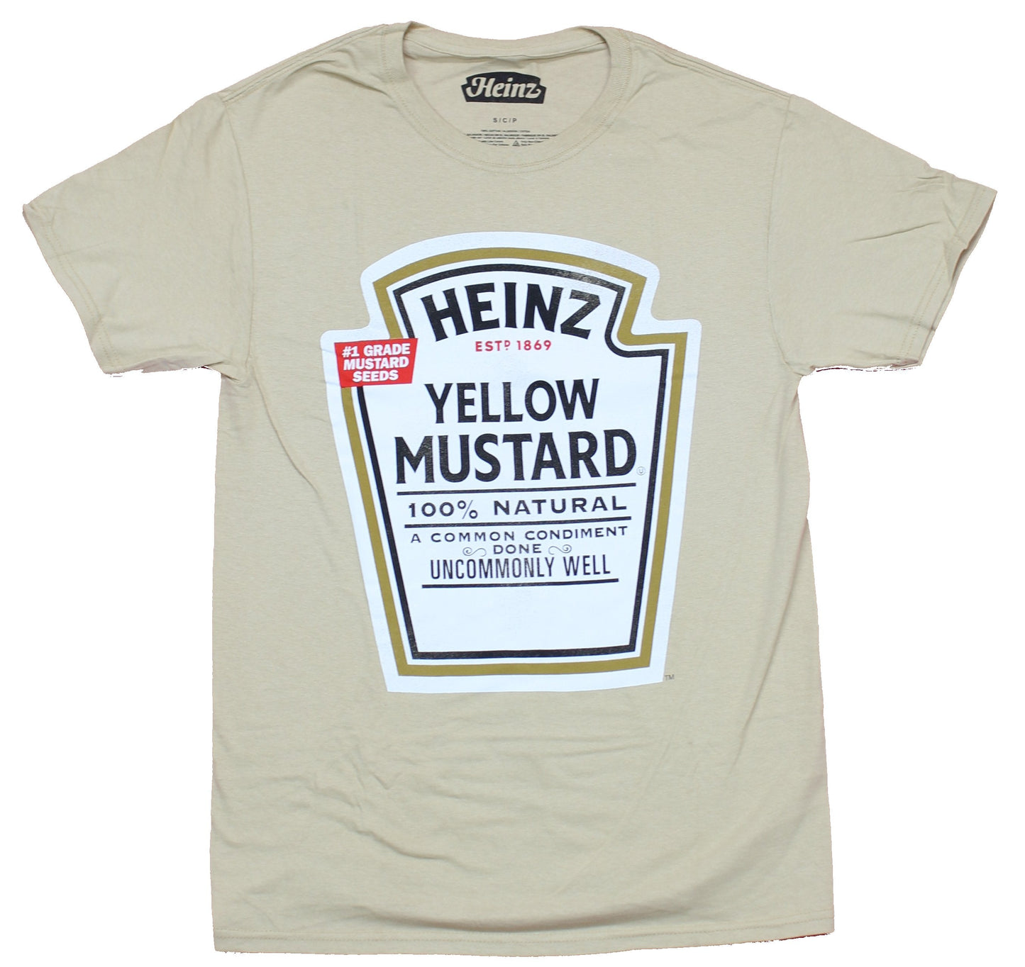 Heinz Yellow Mustard Mens T-Shirt - Classic Bottle Label Image