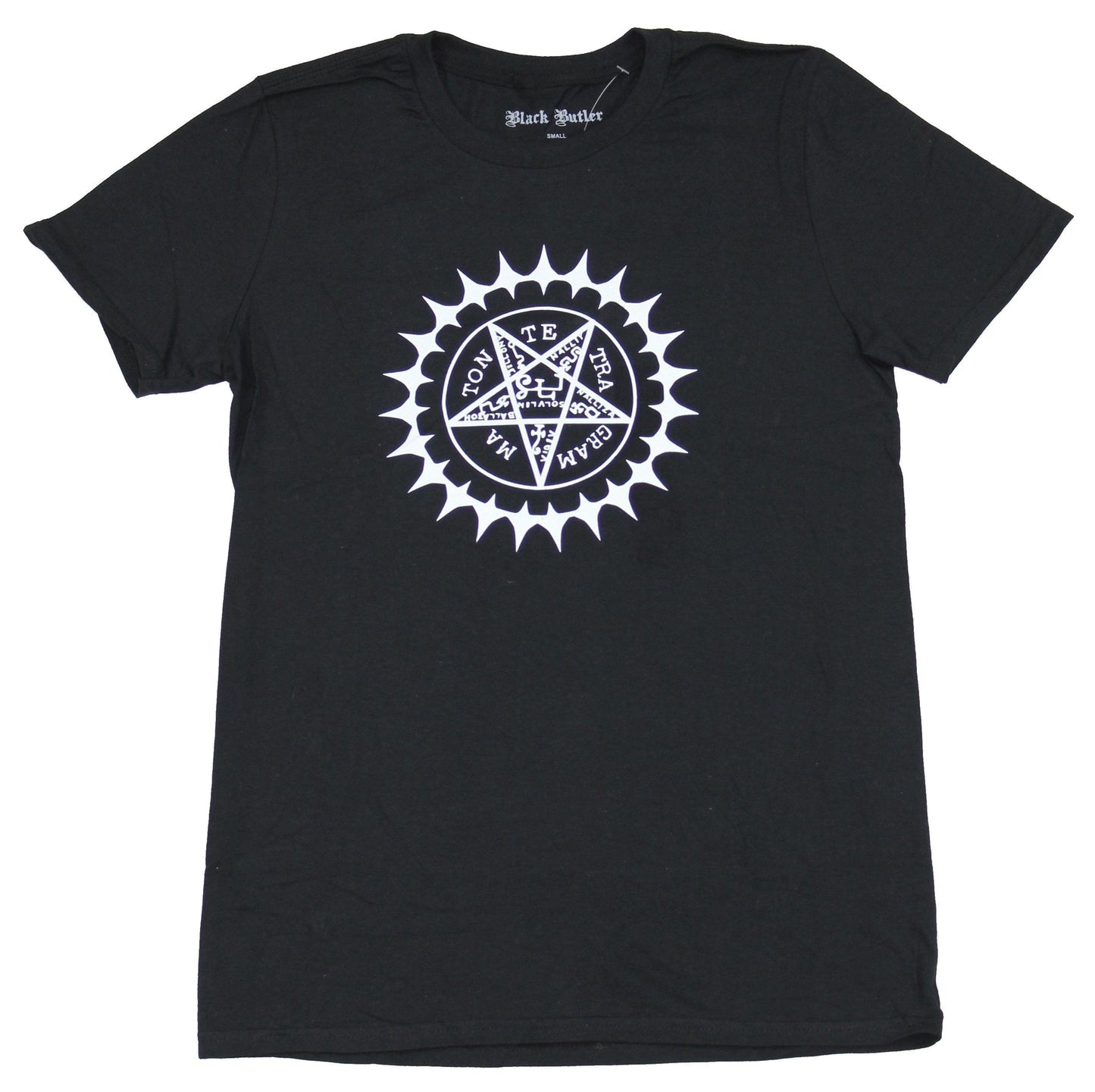 Black Butler Mens T-Shirt - Sebastian Pentagram Tattoo Image