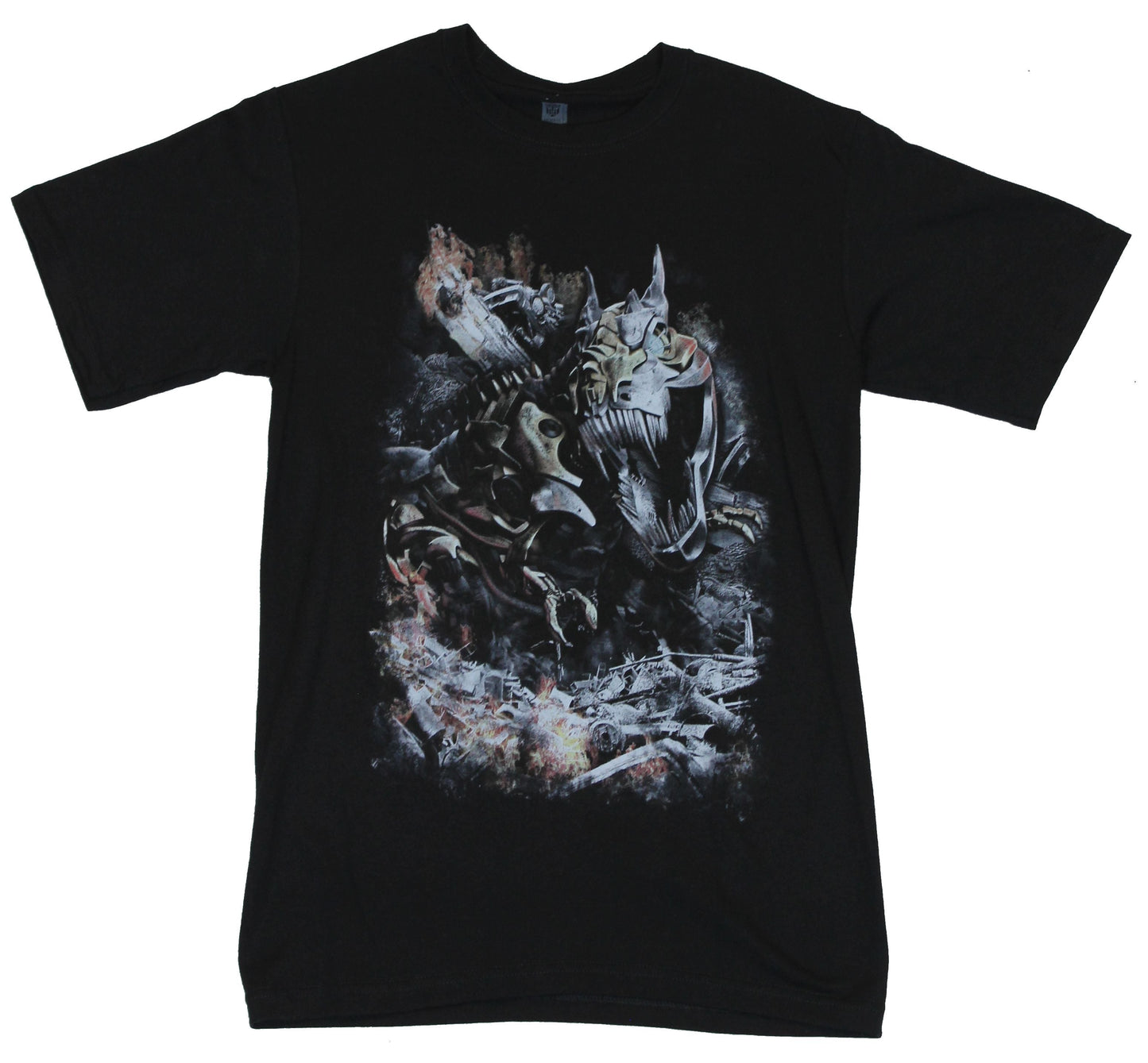Transformers Mens T-Shirt - Movie Style Grimlock Wreacking Havoc Image