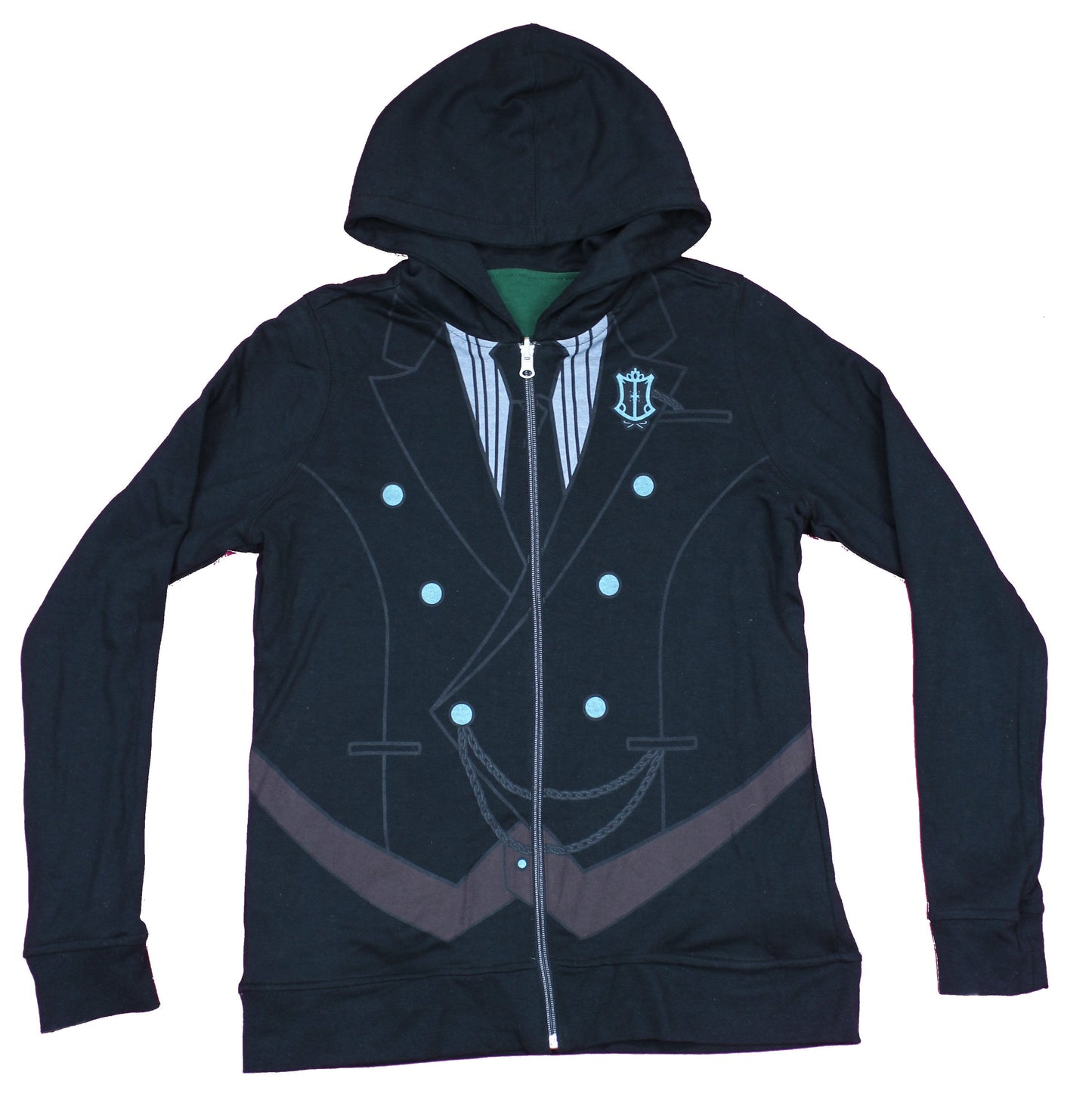Black Butler Girls Juniors Reversible Hoodie - Sebastian & Ciel Costume Style