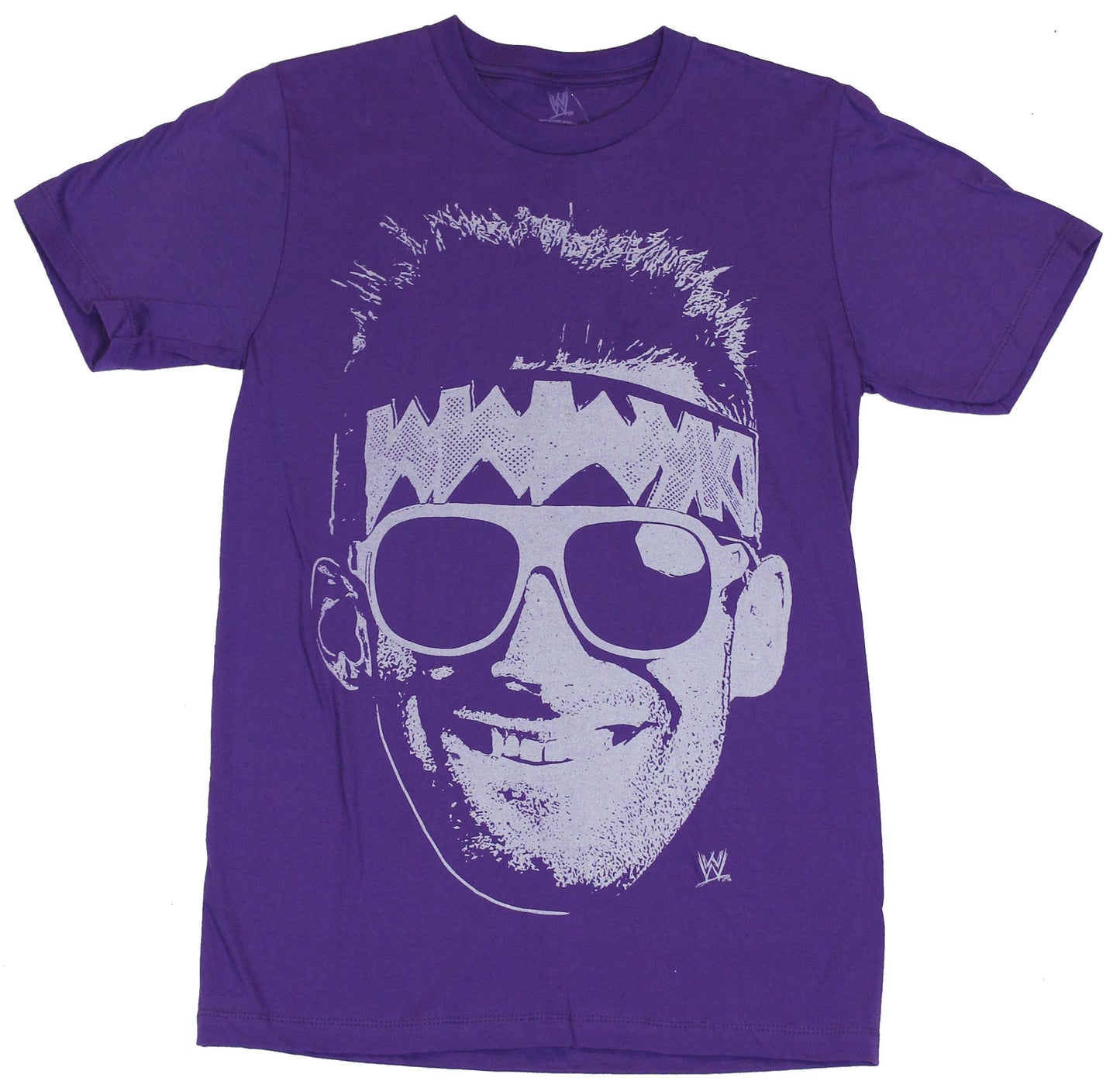 WWE Mens T-Shirt - Zack Ryder Giant White Funny Face Image