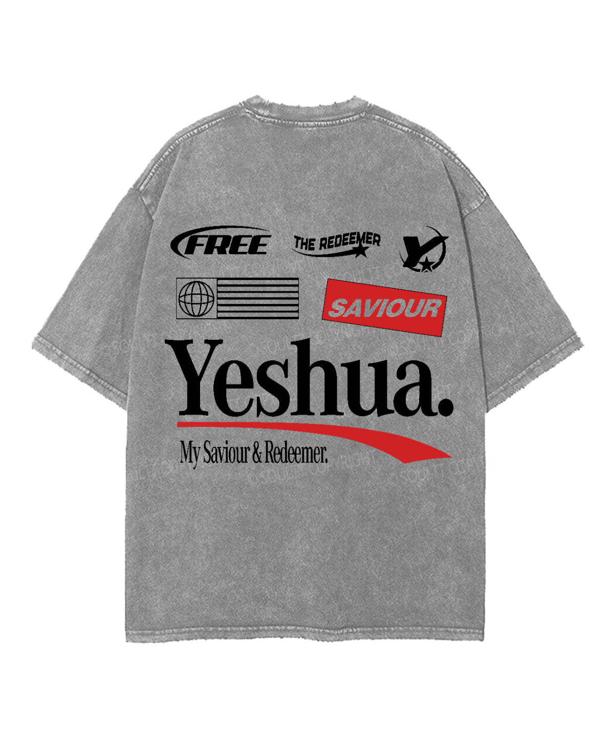 Yeshua Double Sided Unisex Washed Christian T-shirt