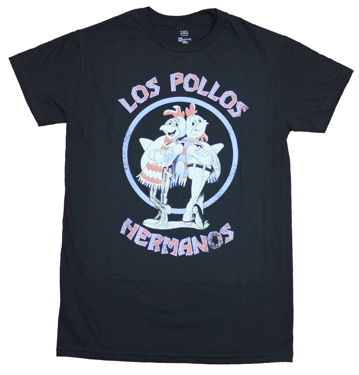 Breaking Bad Mens T-Shirt - Los Pollos Hermanos Classic Logo Distressed