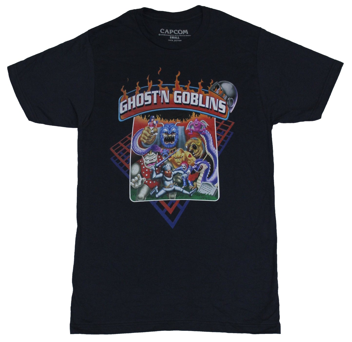 Ghost 'N Goblins Mens T-Shirt - Classic Cabinet Artwork Image