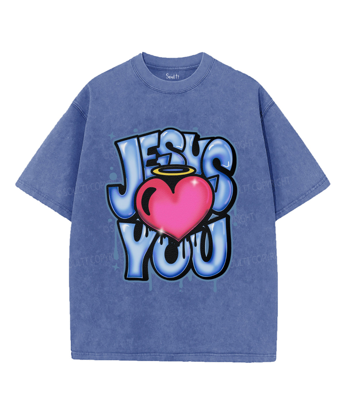 Jesus Love You Washed Christian T-shirt Style002