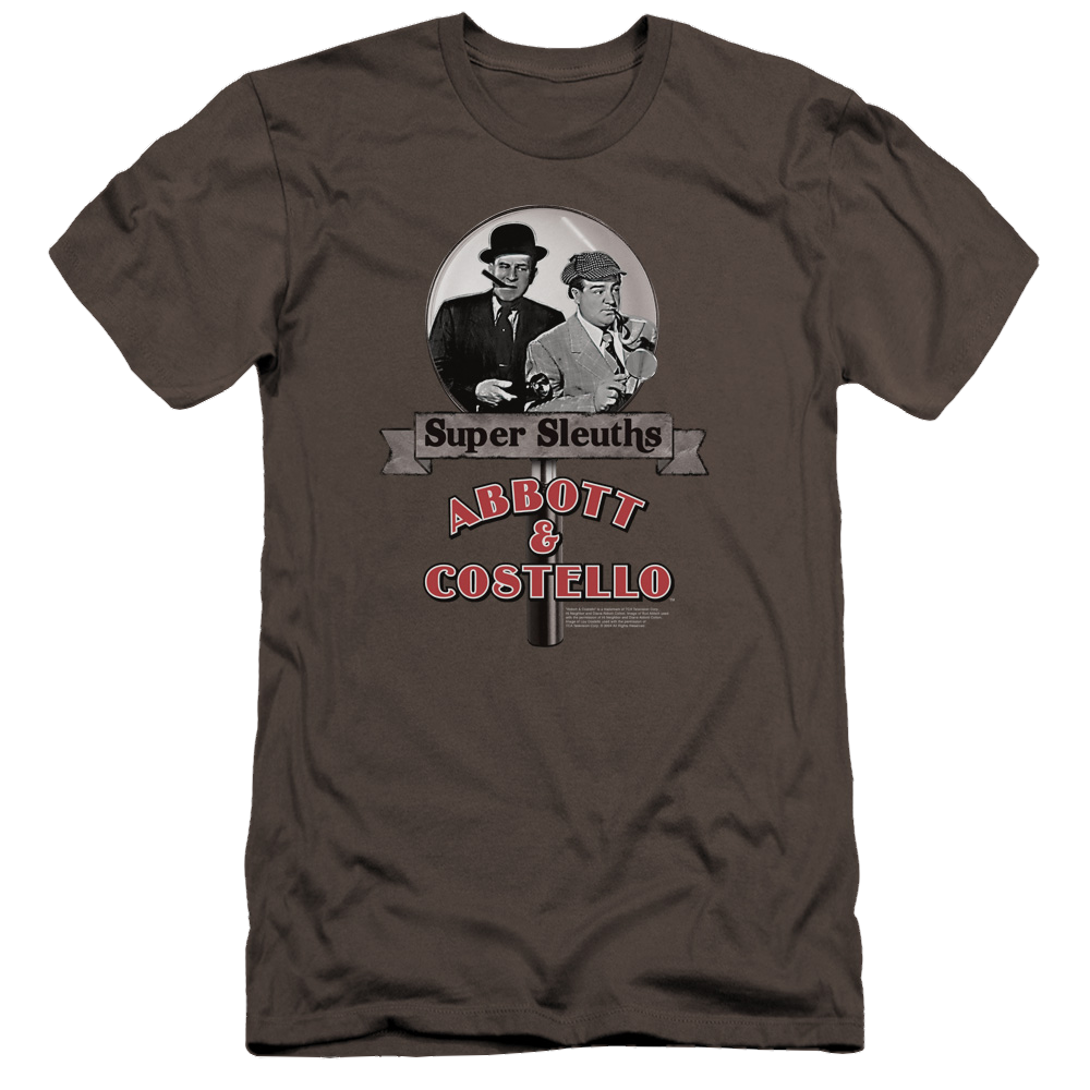 Abbott and Costello Super Sleuths - Men's Premium Slim Fit T-Shirt