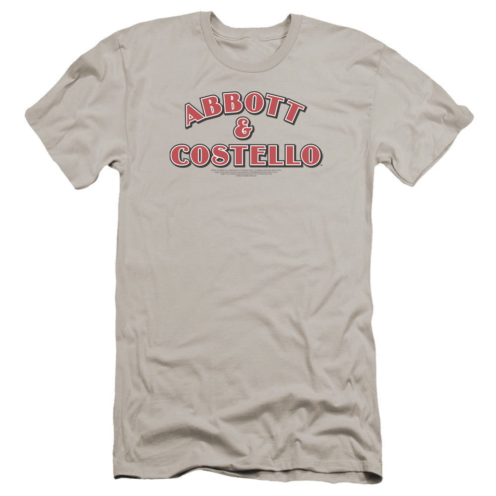 Abbott and Costello Logo - Men's Premium Slim Fit T-Shirt
