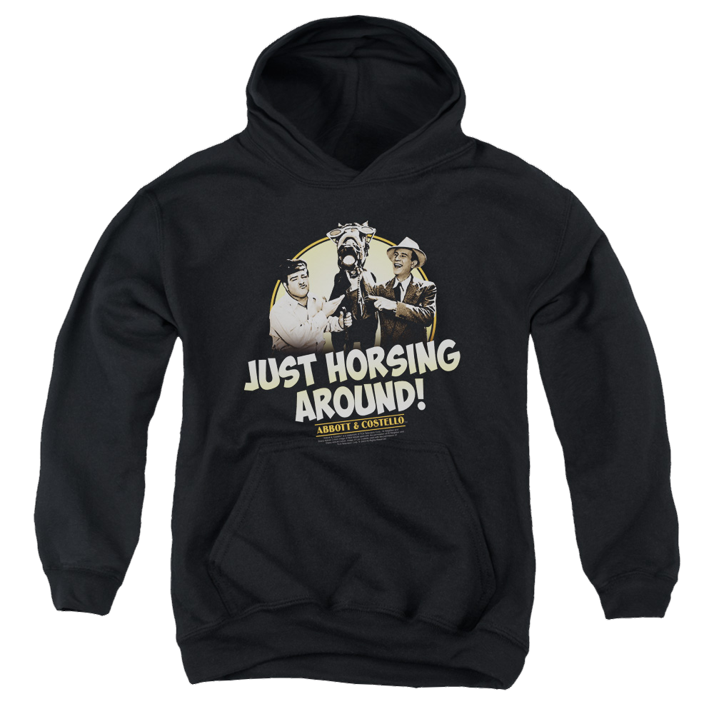Abbott and Costello Horsing Around - Youth Hoodie (Ages 8-12)
